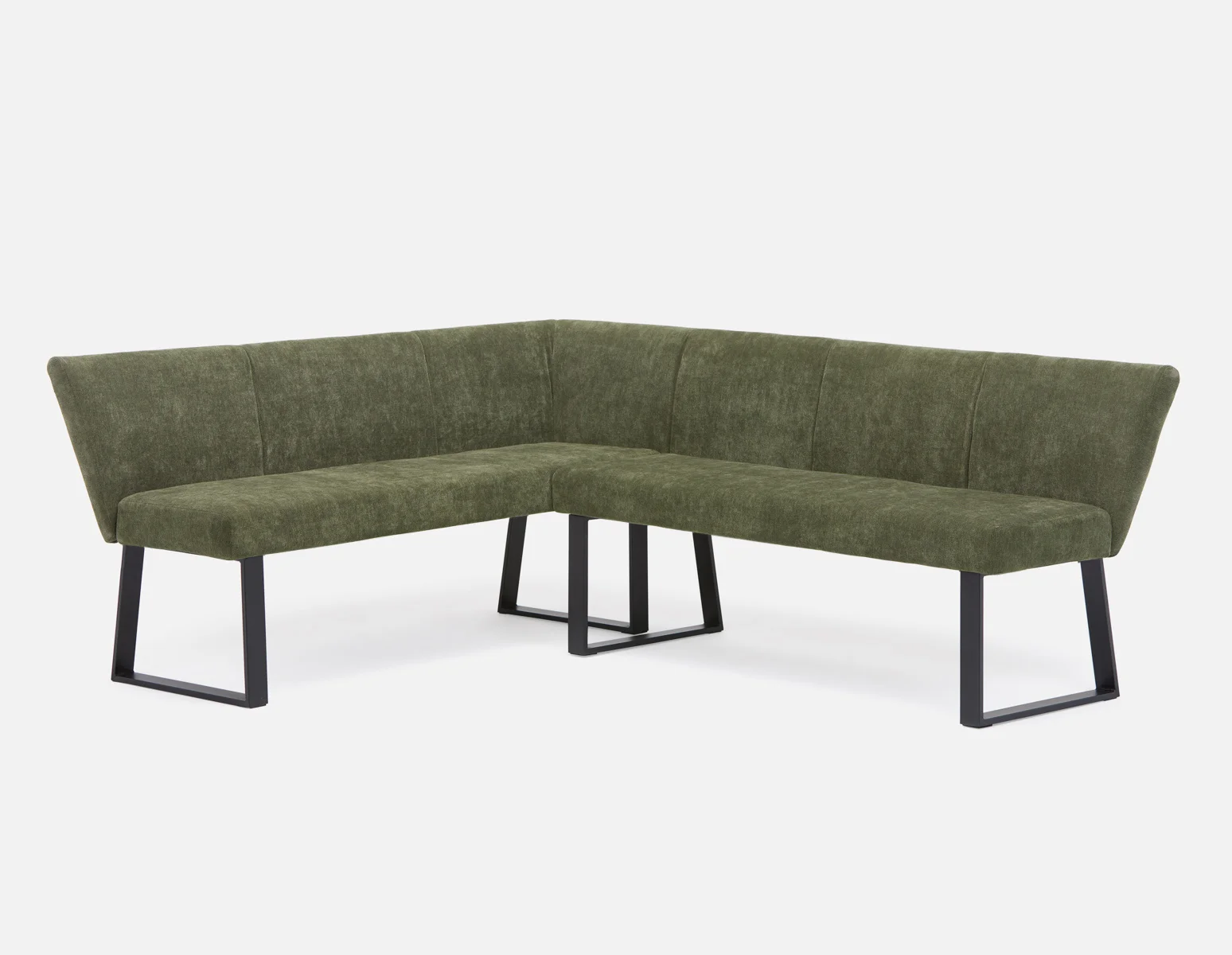 JASON - banc d'angle de salle à manger industriel moderne avec dossier - Vert