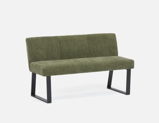 JASON - banc de salle à manger industriel moderne avec dossier - Vert