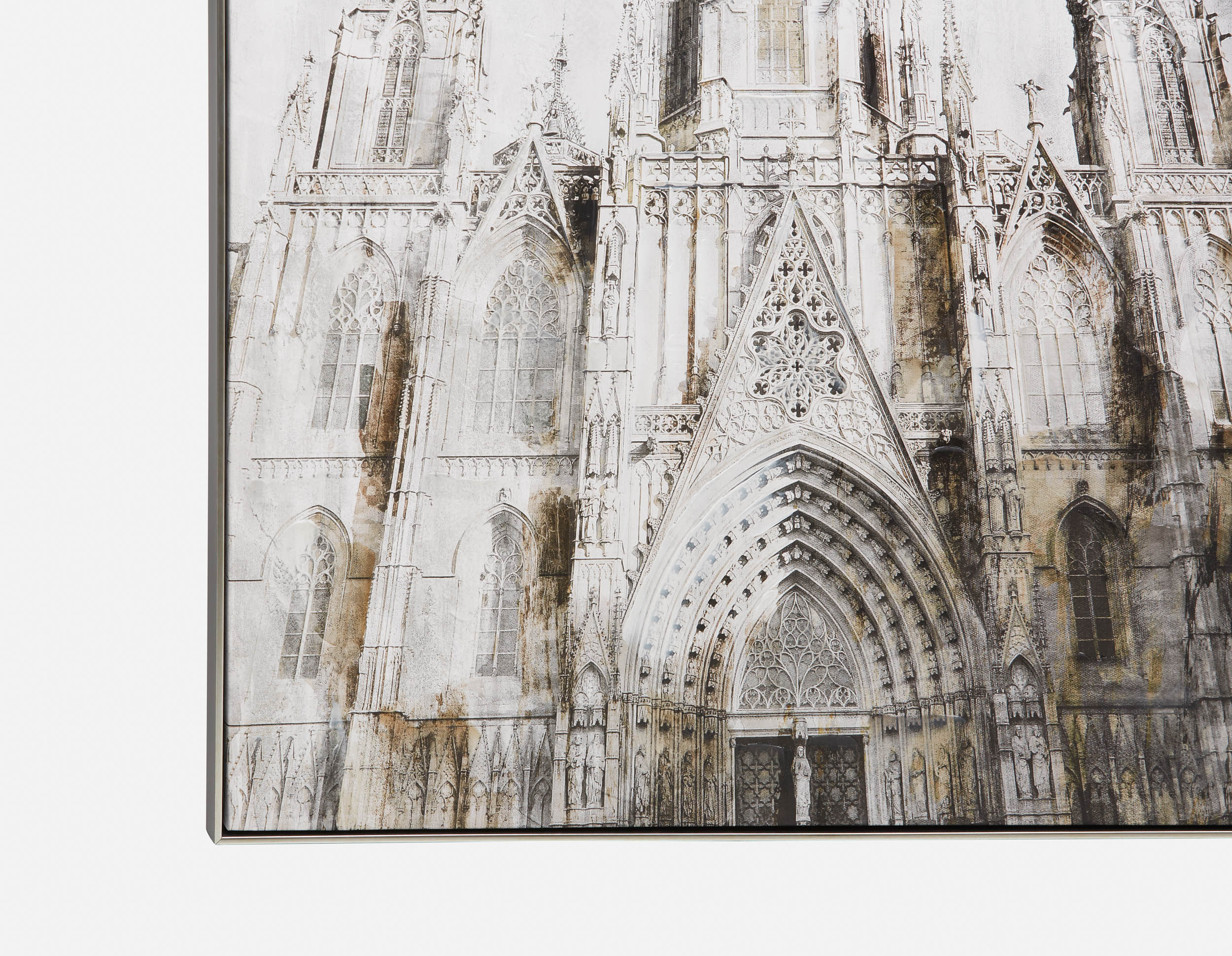 EGLISE giclée encadré avec embellissement 100x150cm undefined