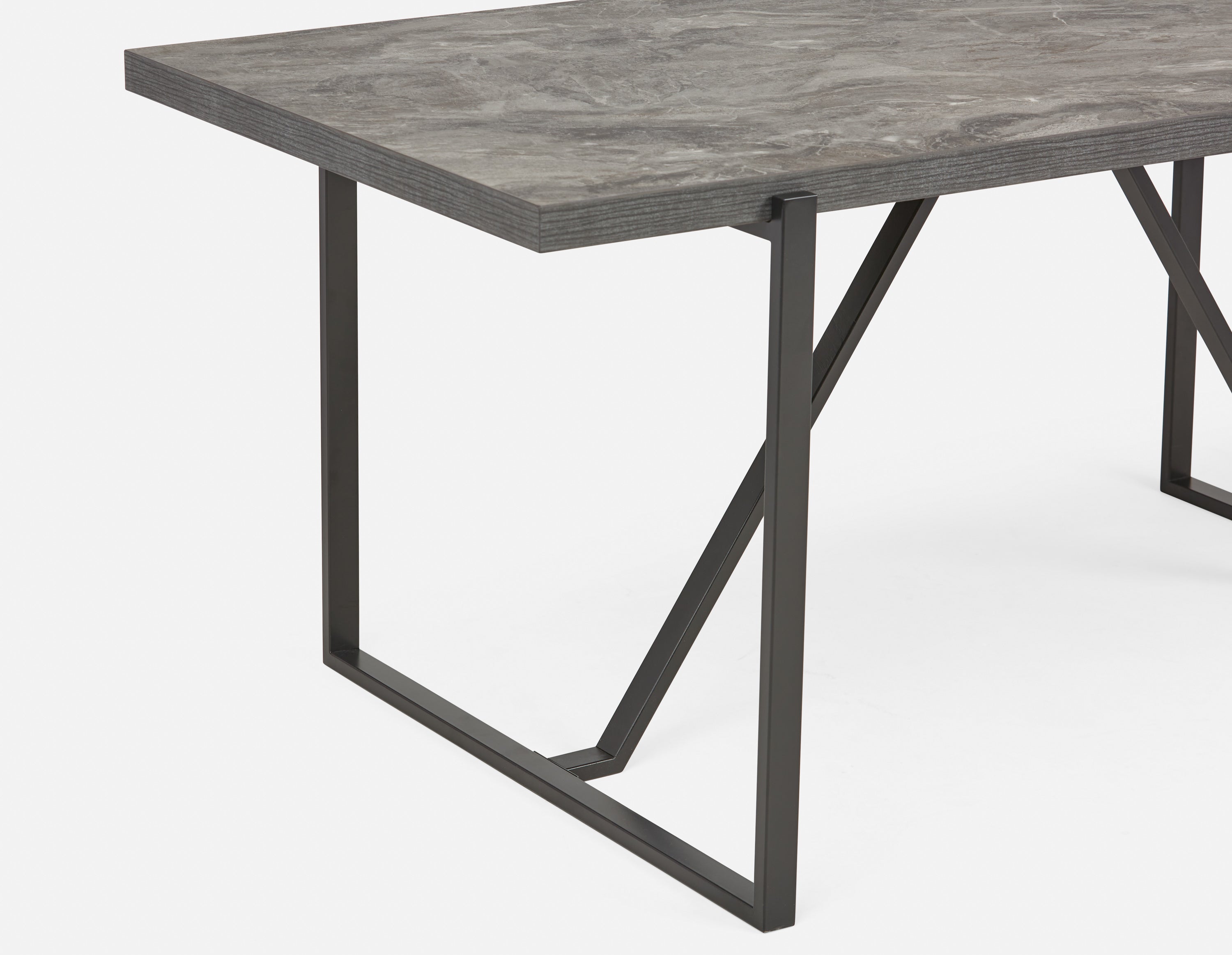 ARDA table à manger 180 cm plateau faux béton undefined