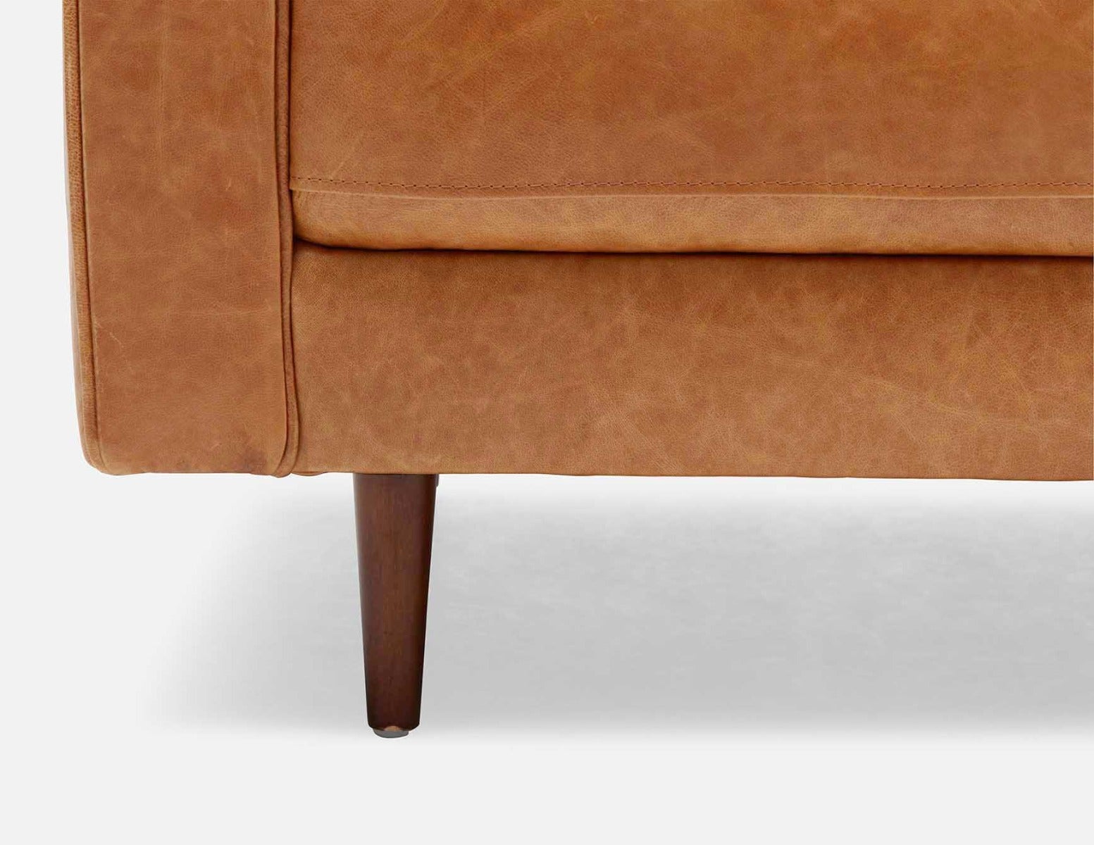 KINSEY canapé 3 places 100 % cuir moderne du milieu du siècle undefined