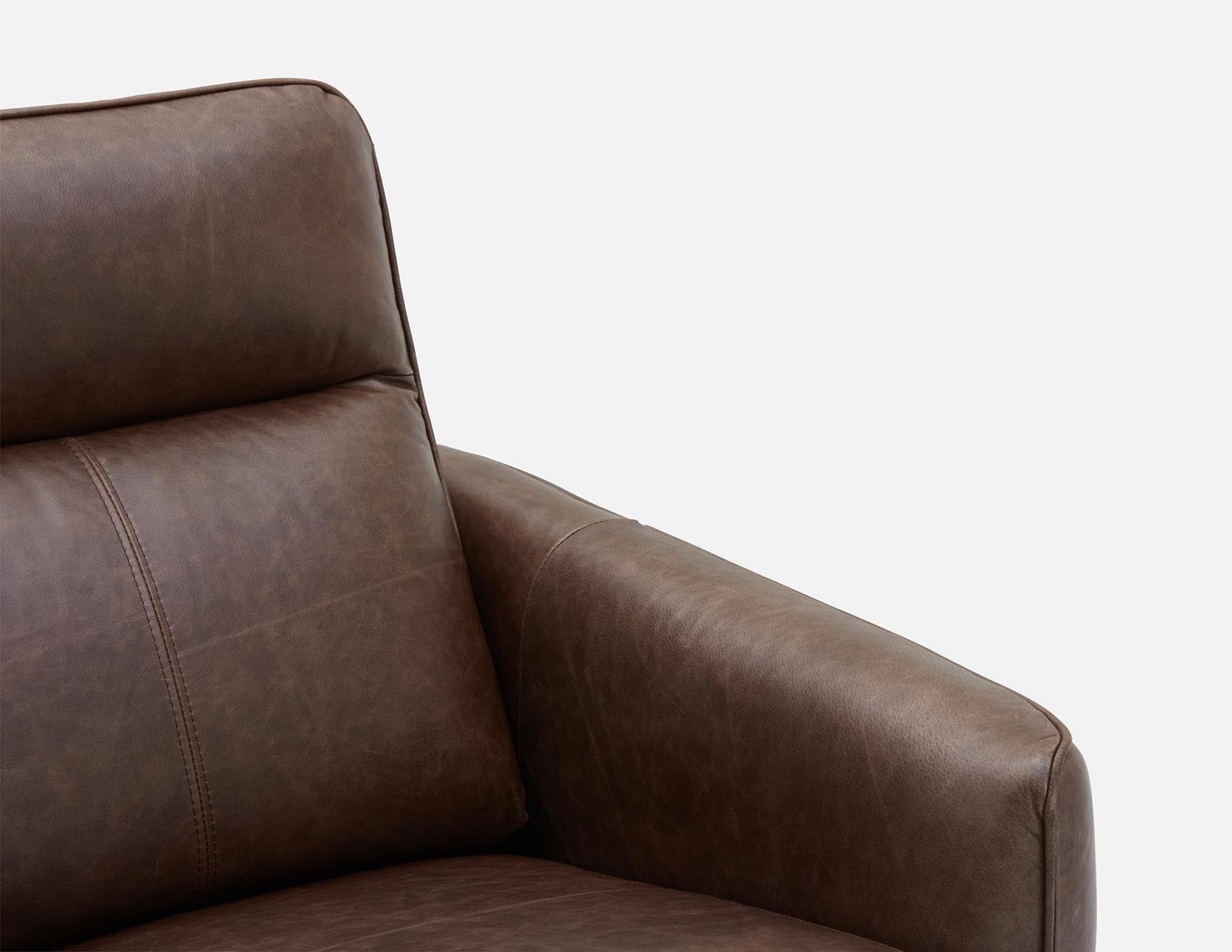 PALMER fauteuil contemporain moderne inclinable 100% cuir avec commande électrique undefined