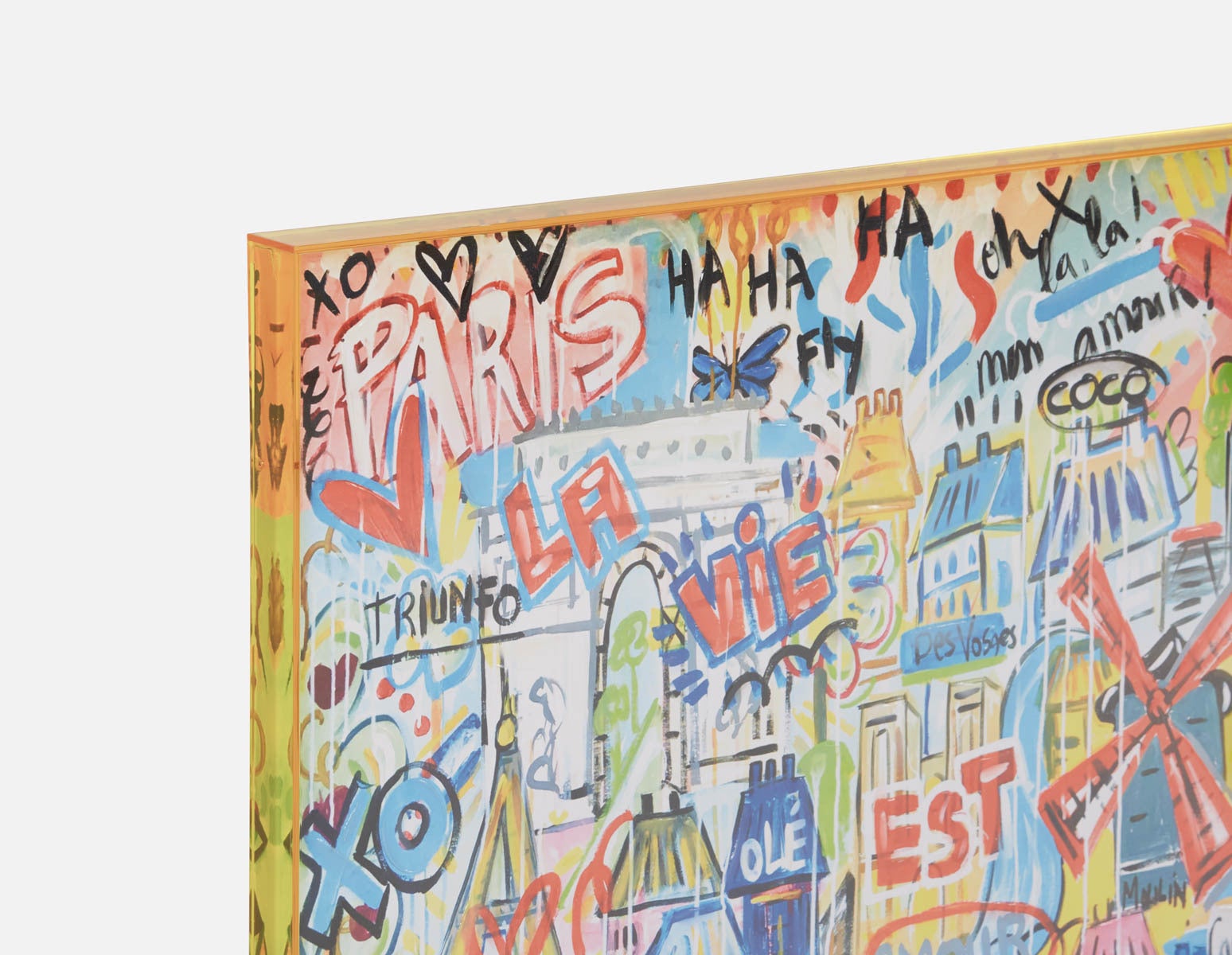 CITY CDG œuvre en boîte acryliquee 85 x 110 cm undefined