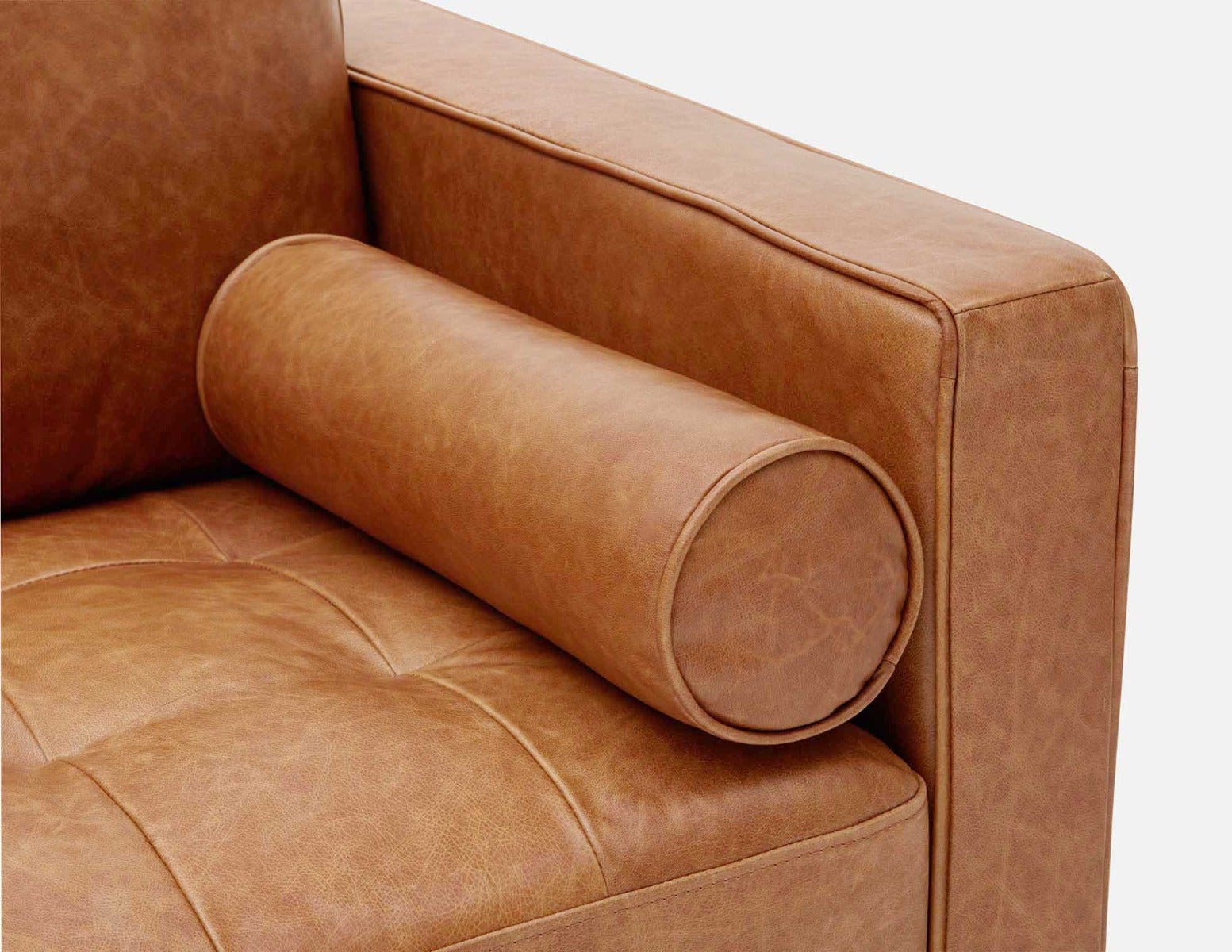 KINSEY canapé 3 places 100 % cuir moderne du milieu du siècle undefined