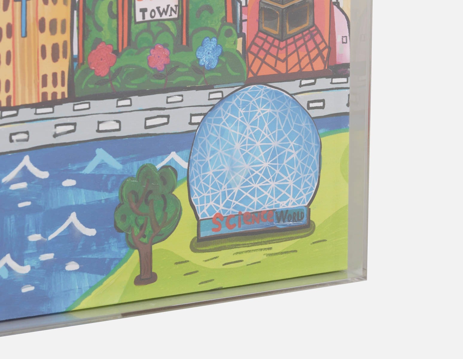 CITY YVR œuvre en boîte acryliquee 85 x 110 cm undefined