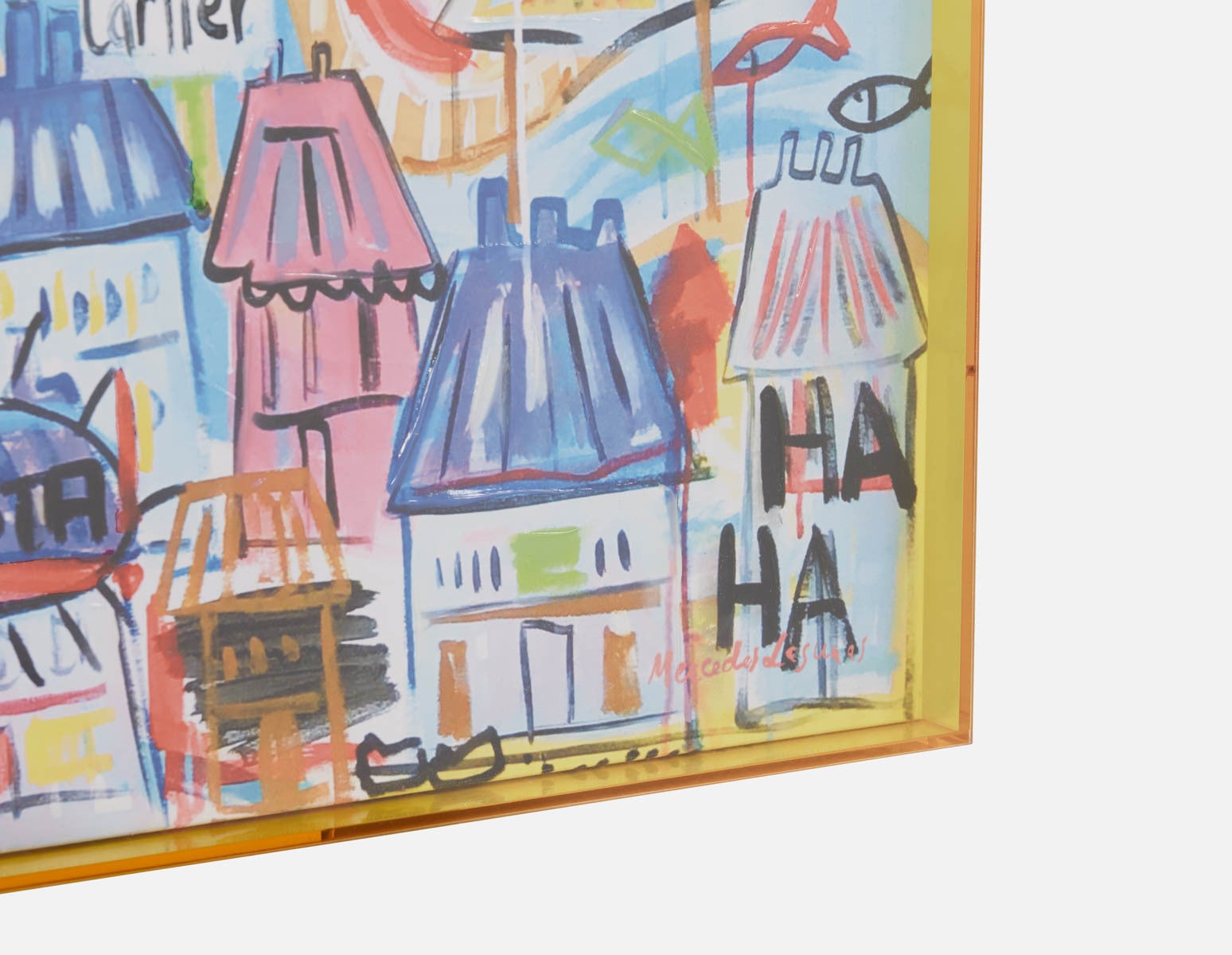 CITY CDG œuvre en boîte acryliquee 85 x 110 cm undefined