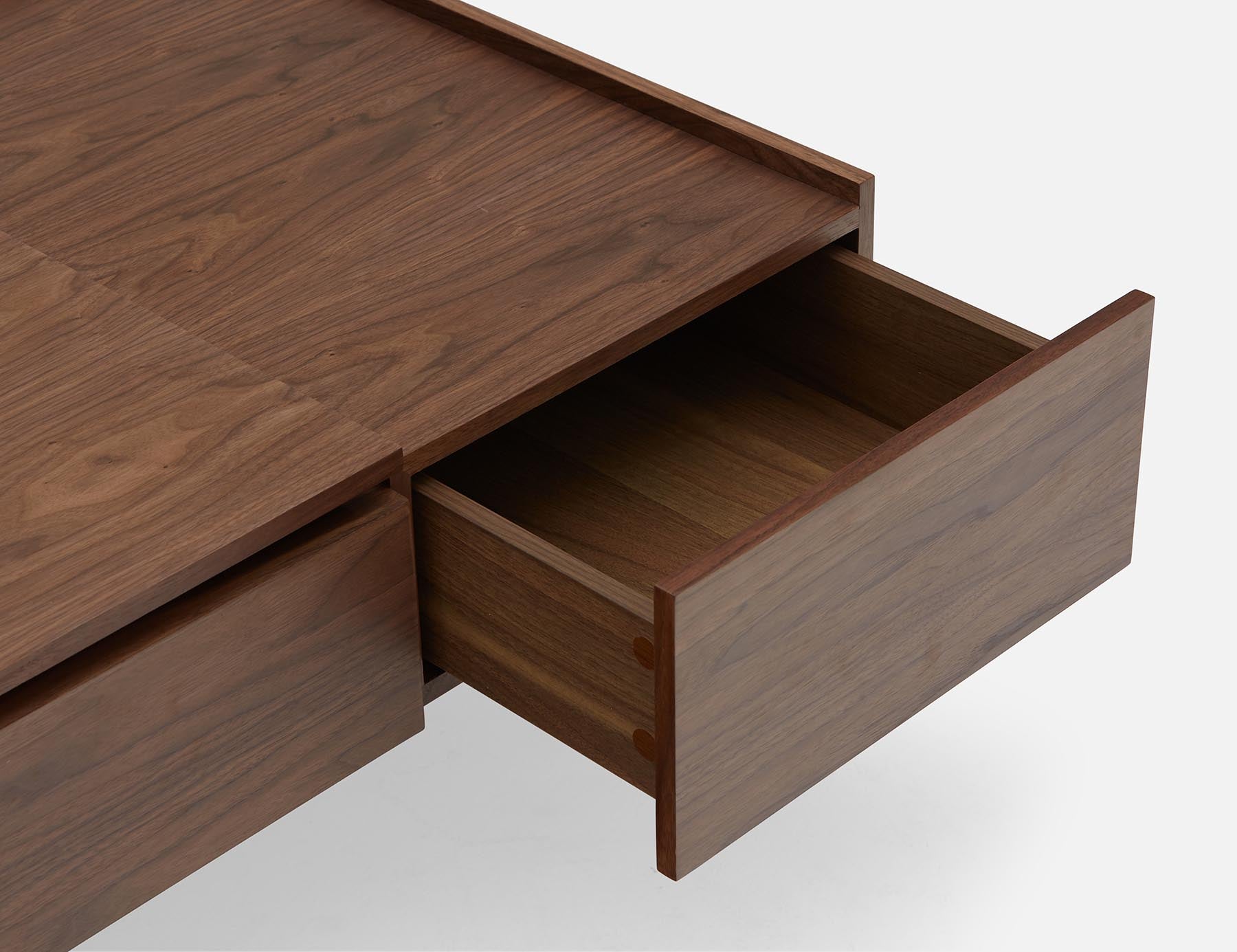 EVO table basse en placage de noyer avec rangement et plateau relevable 120 cm undefined