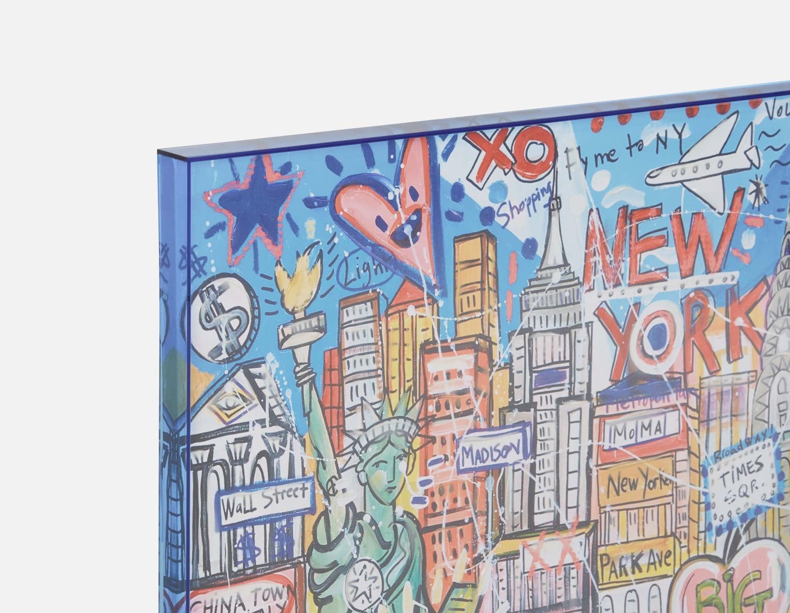 CITY JFK œuvre en boîte acryliquee 85 x 110 cm undefined