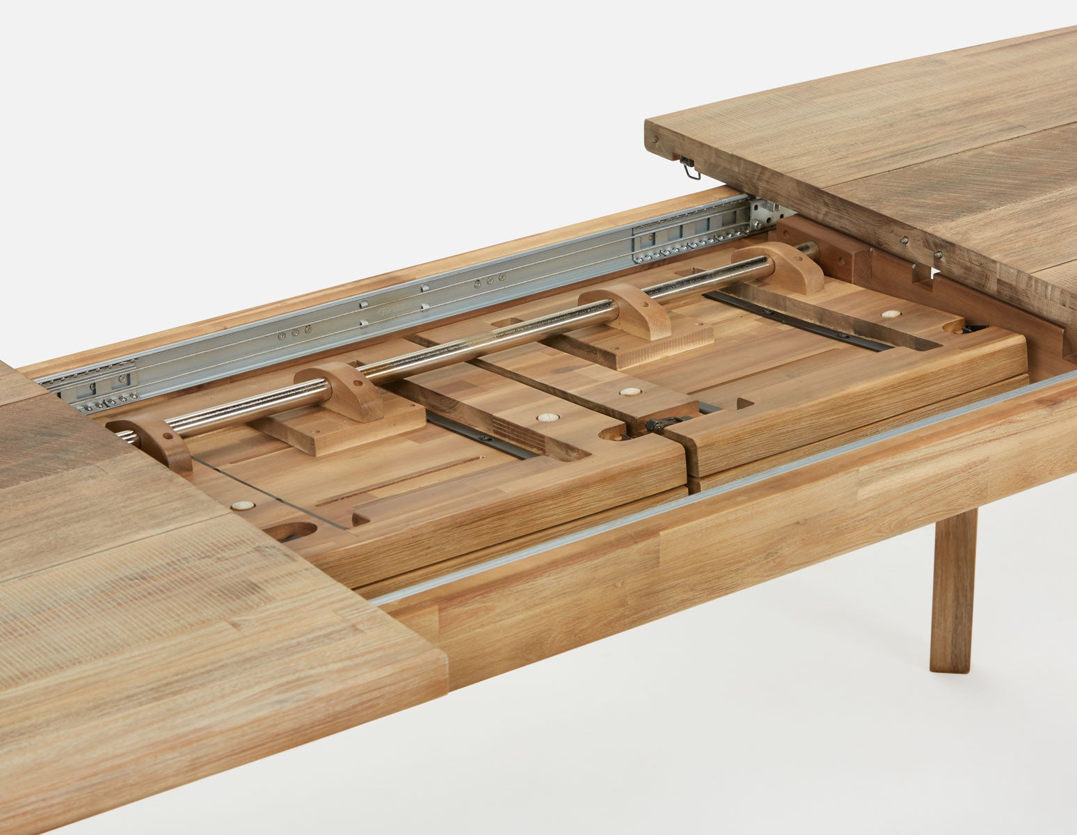 DALTON table à rallonges en bois d'acacia rustique180cm undefined