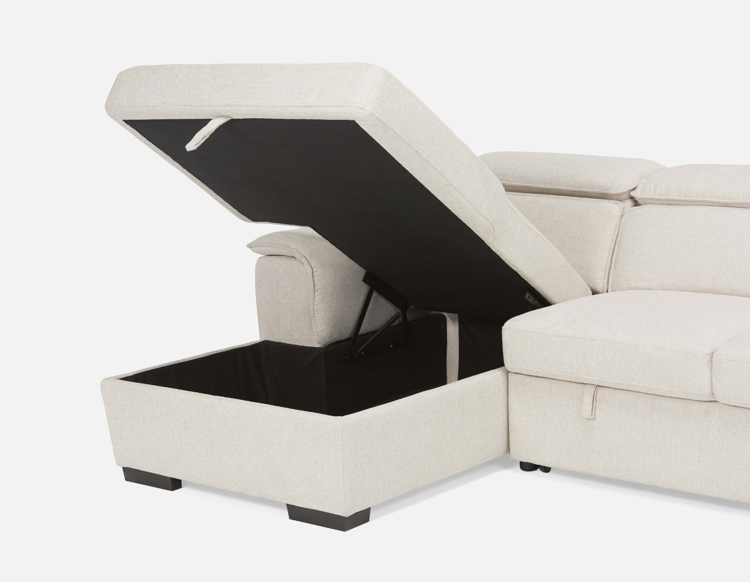 ODETTE canapé-lit contemporain, d'angle côté gauche avec rangement undefined