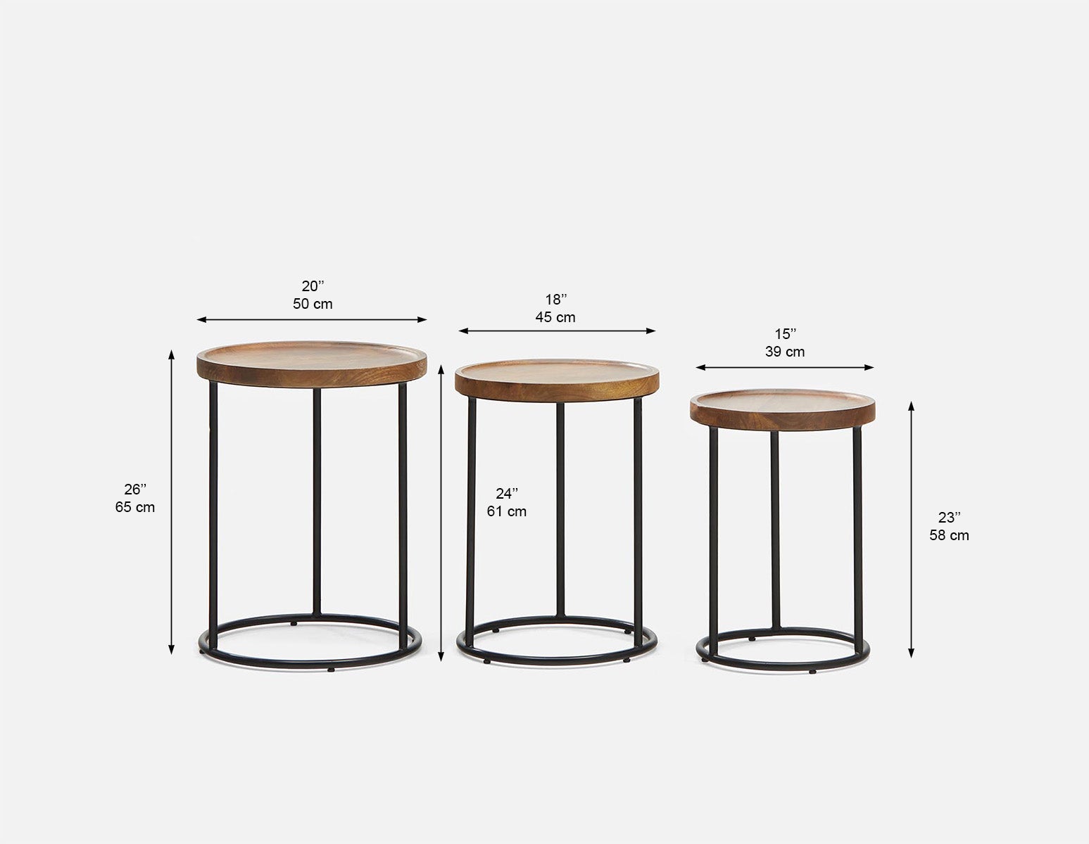 XACHARY ensemble de 3 tables gigognes undefined