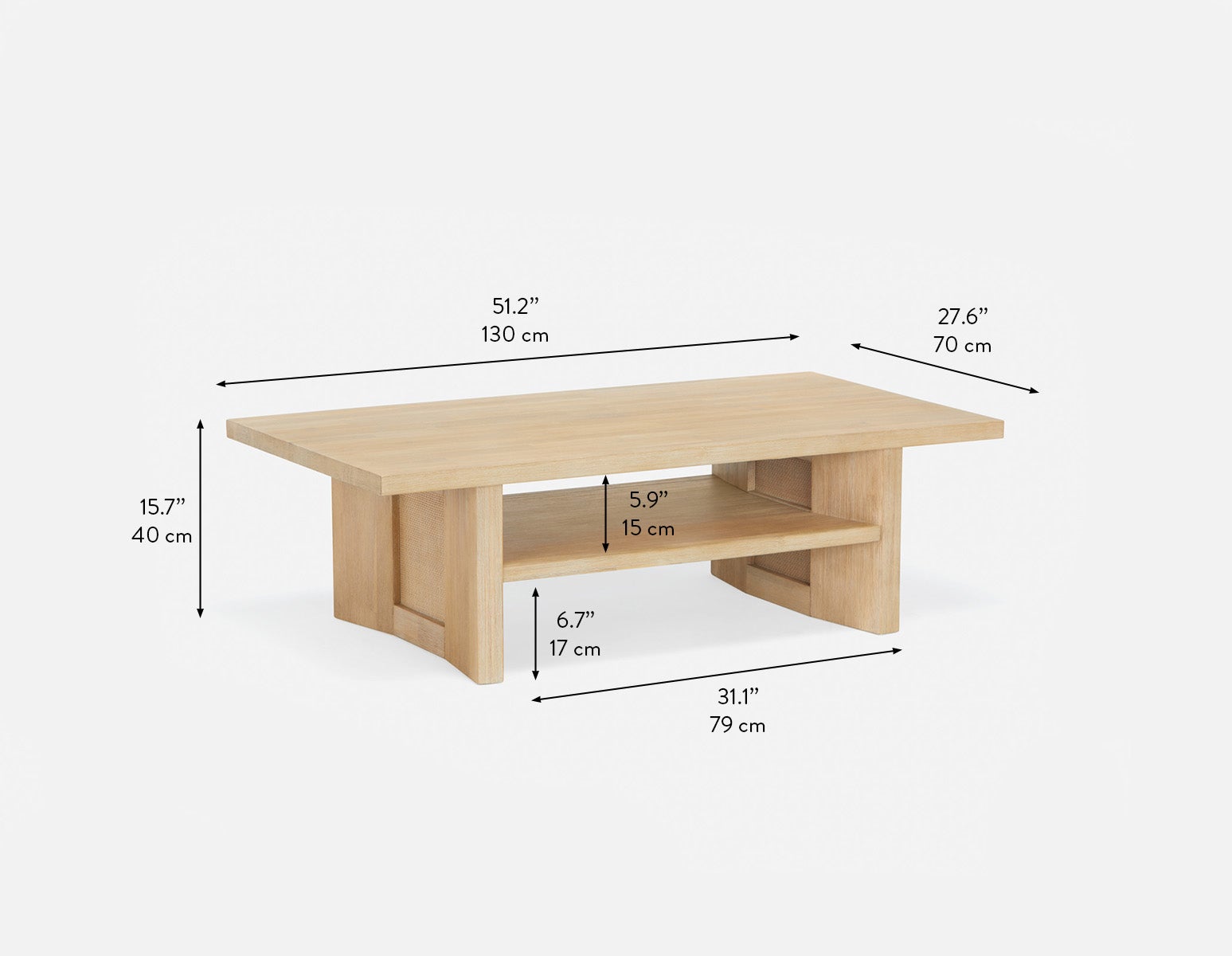 GILLIS table basse de style campagnard moderne undefined