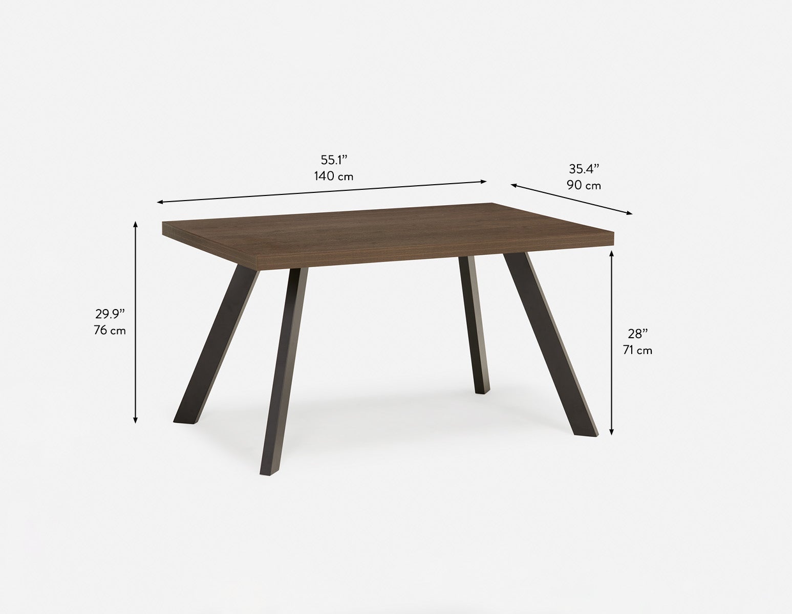 OZZY table de salle à manger contemporaine 140 cm undefined