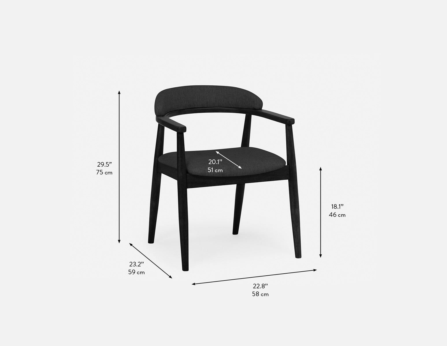 JOSY chaise de salle à manger du milieu du siècle undefined