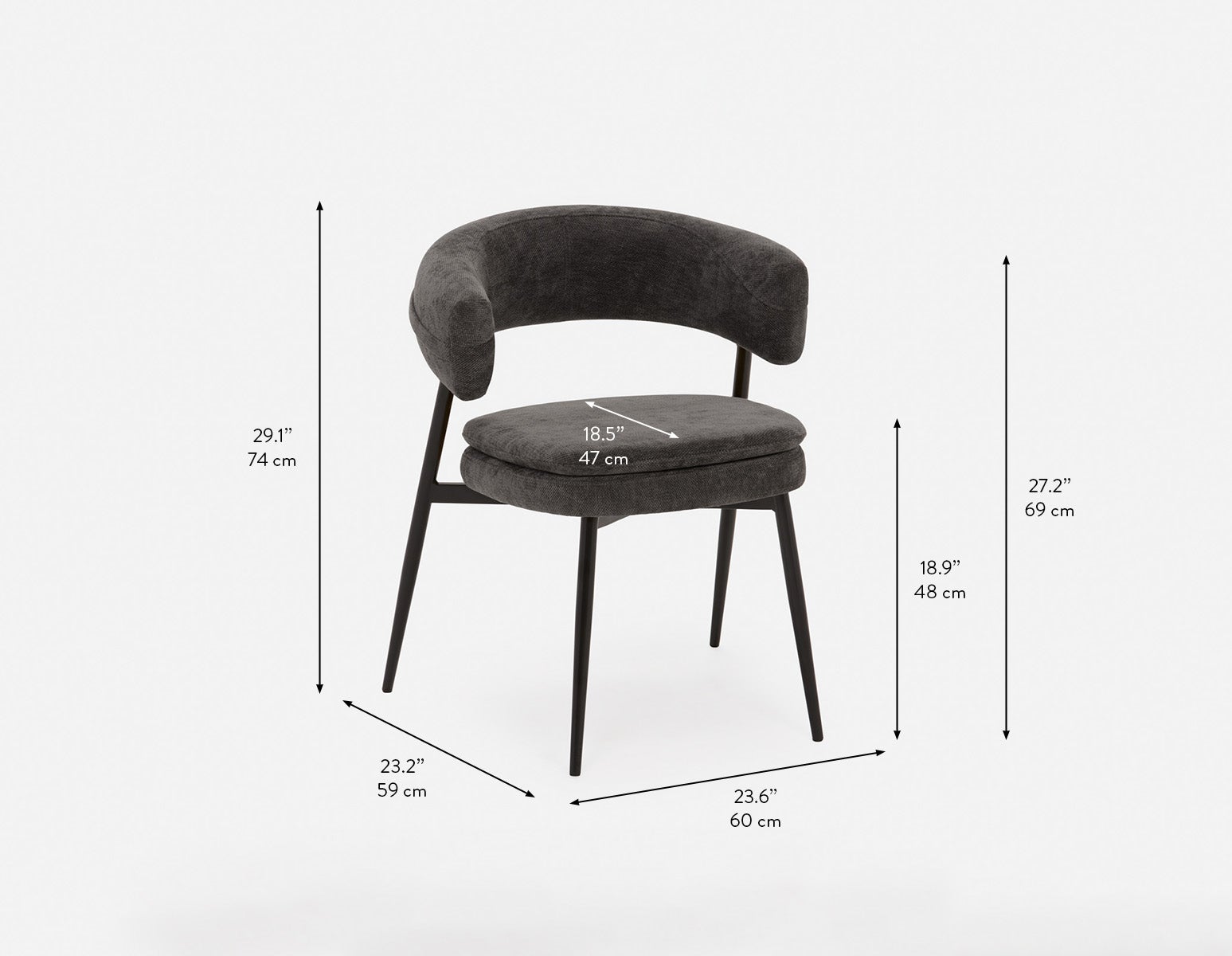 IFRAN chaise de salle à manger moderne et contemporaine undefined
