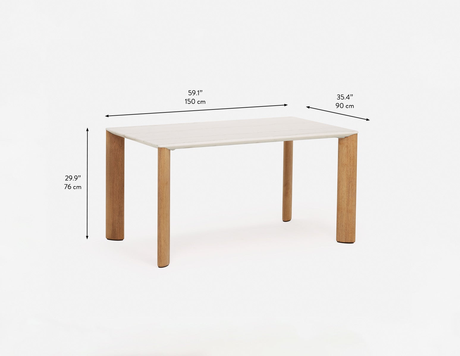 GIULIA table de salle à manger moderne contemporaine 150 cm undefined