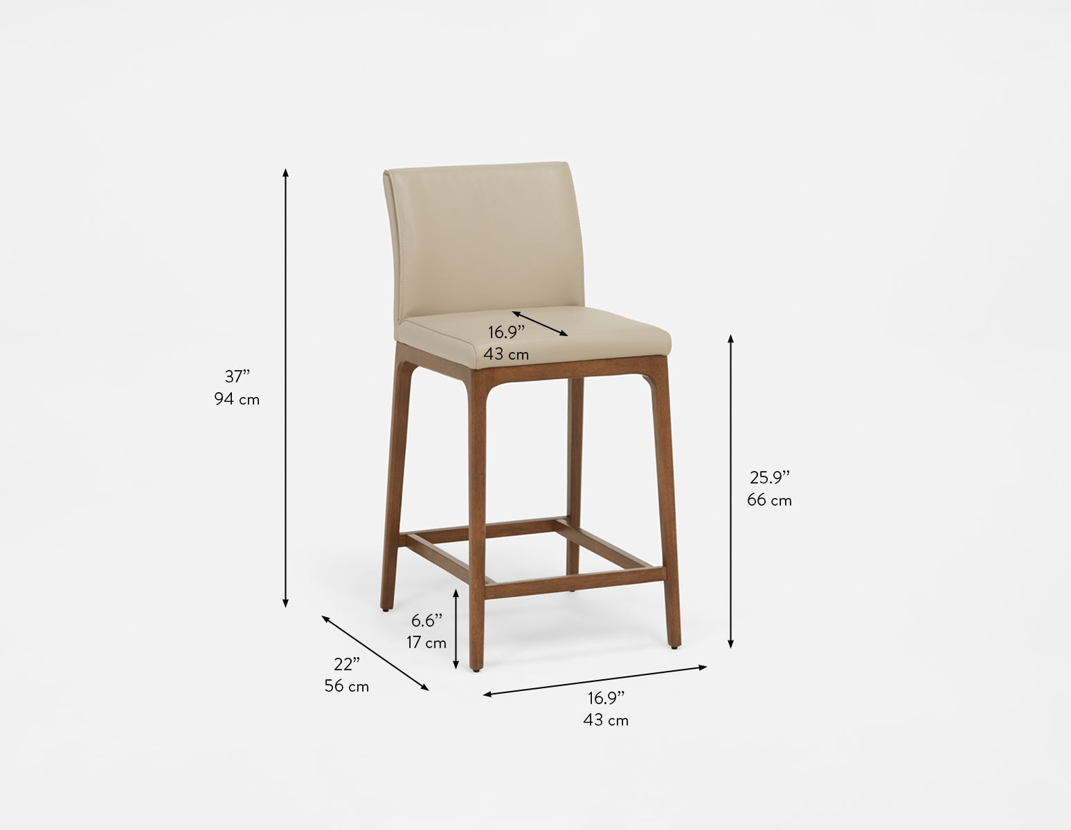 EVA tabouret de comptoir moderne 100% cuir 66cm undefined