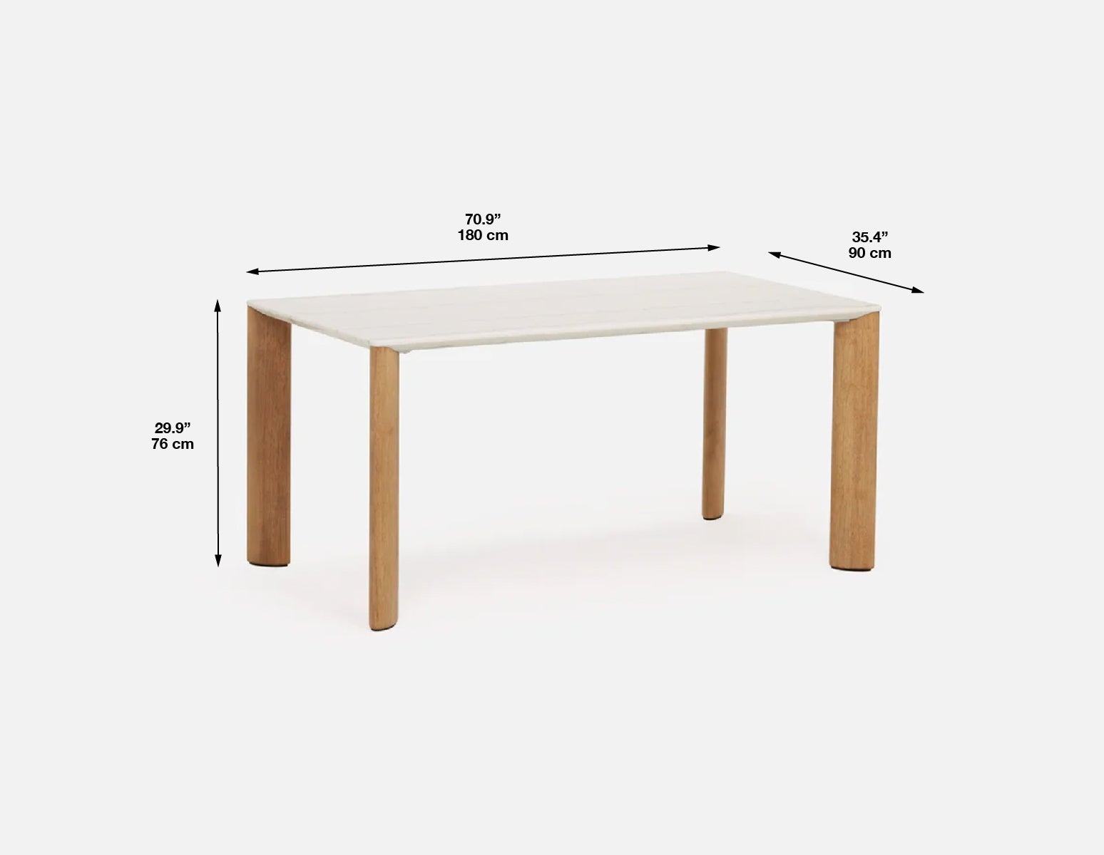 GIULIA table de salle à manger contemporaine 180 cm undefined