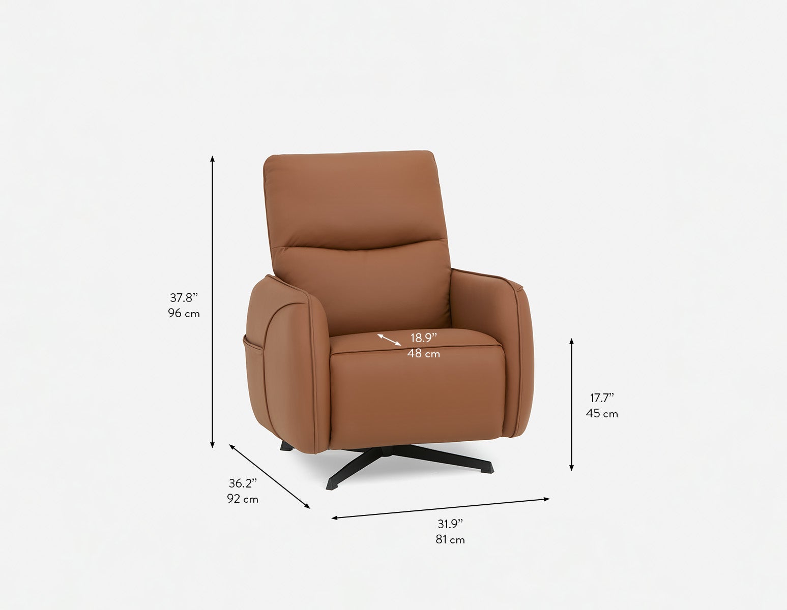 JASPER fauteuil contemporain moderne à inclinaison électrique undefined