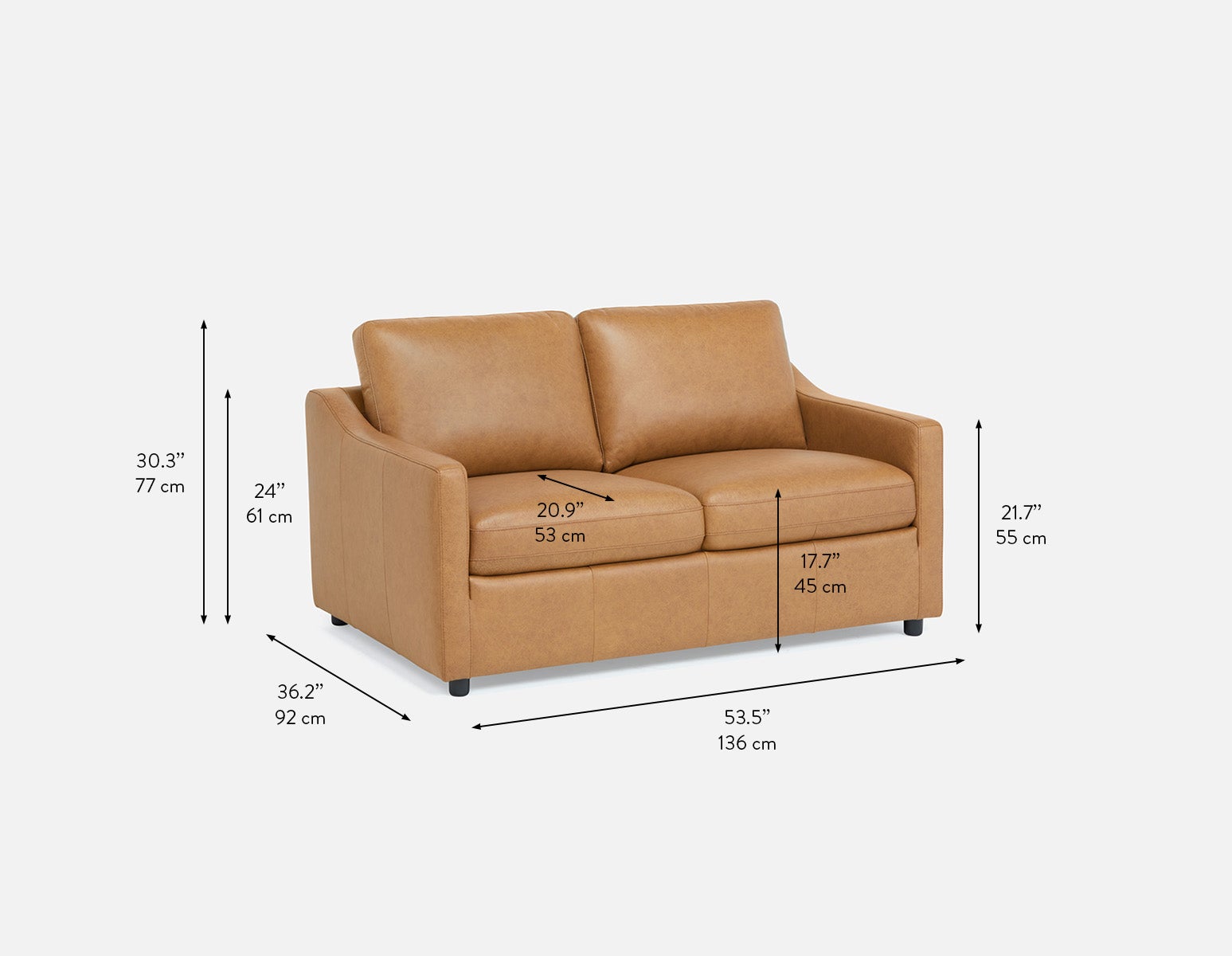 LIMA causeuse moderne 100% cuir undefined