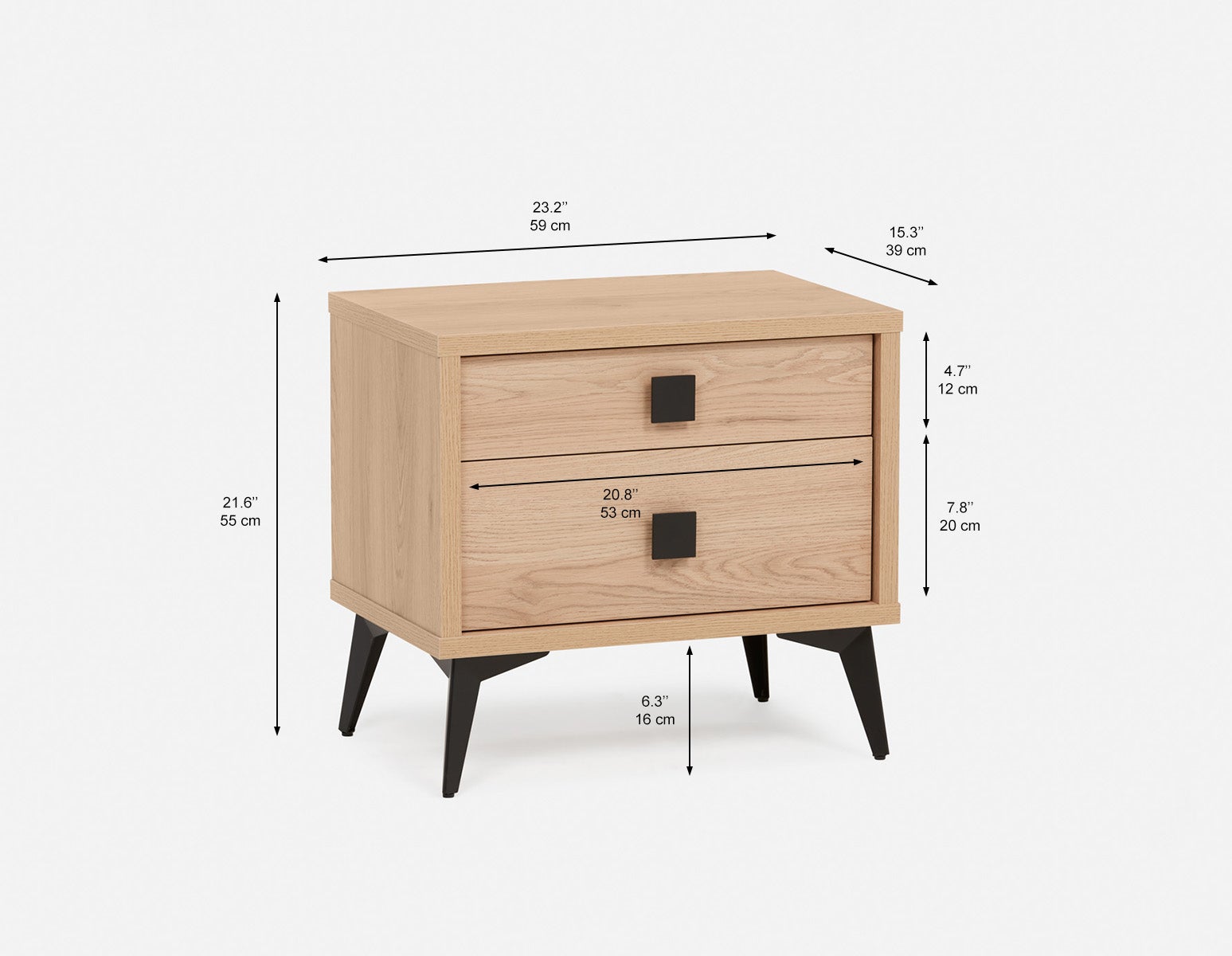 KIERA table de chevet moderne du milieu du siècle undefined