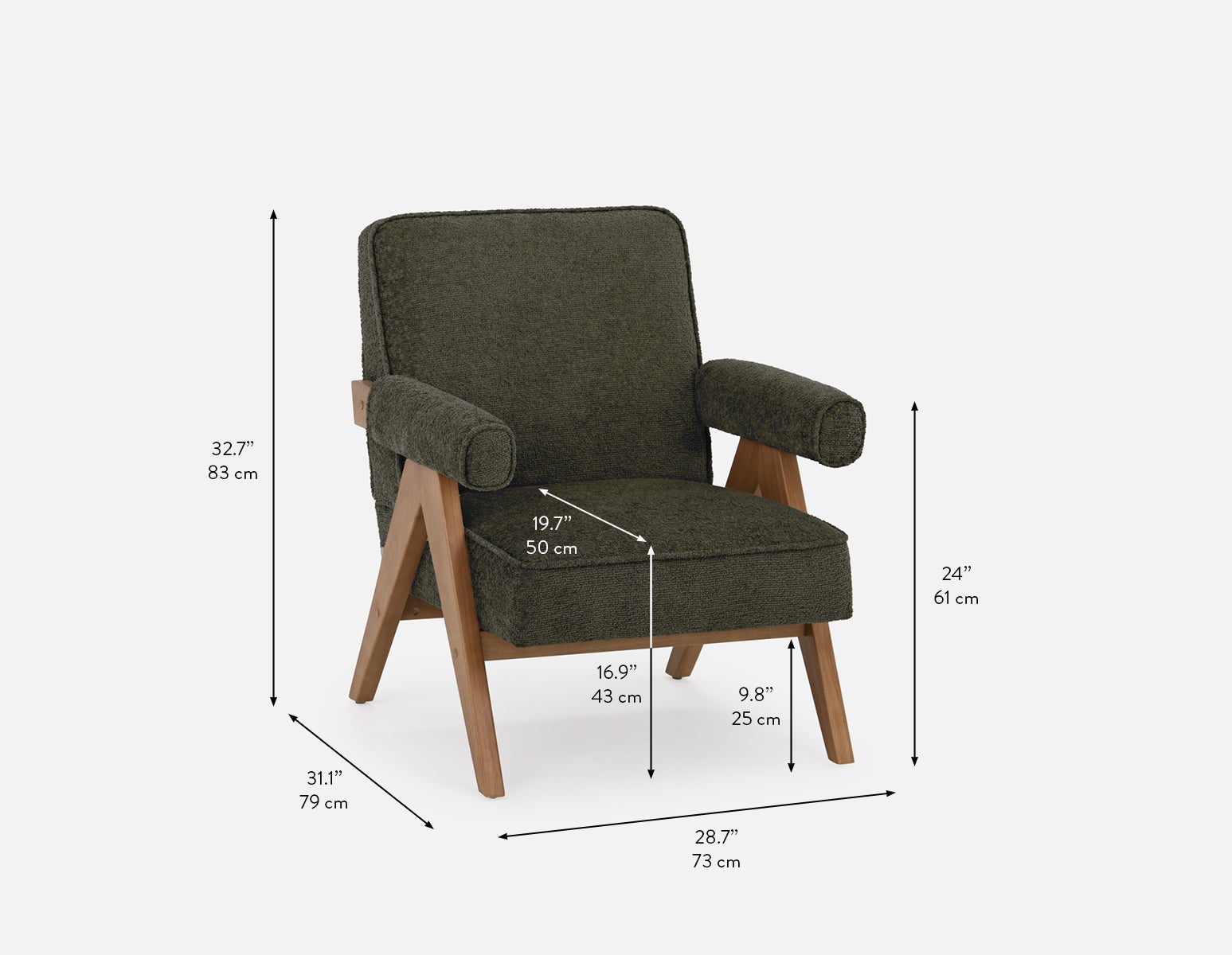 HAZEL chaise d'appoint classique du milieu du siècle undefined