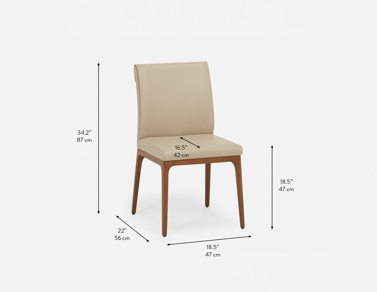 EVA chaise de salle à manger moderne 100% cuir undefined