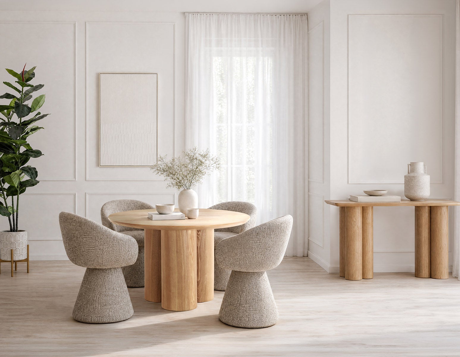 GUIDO table de salle à manger ronde minimaliste moderne 120 cm undefined