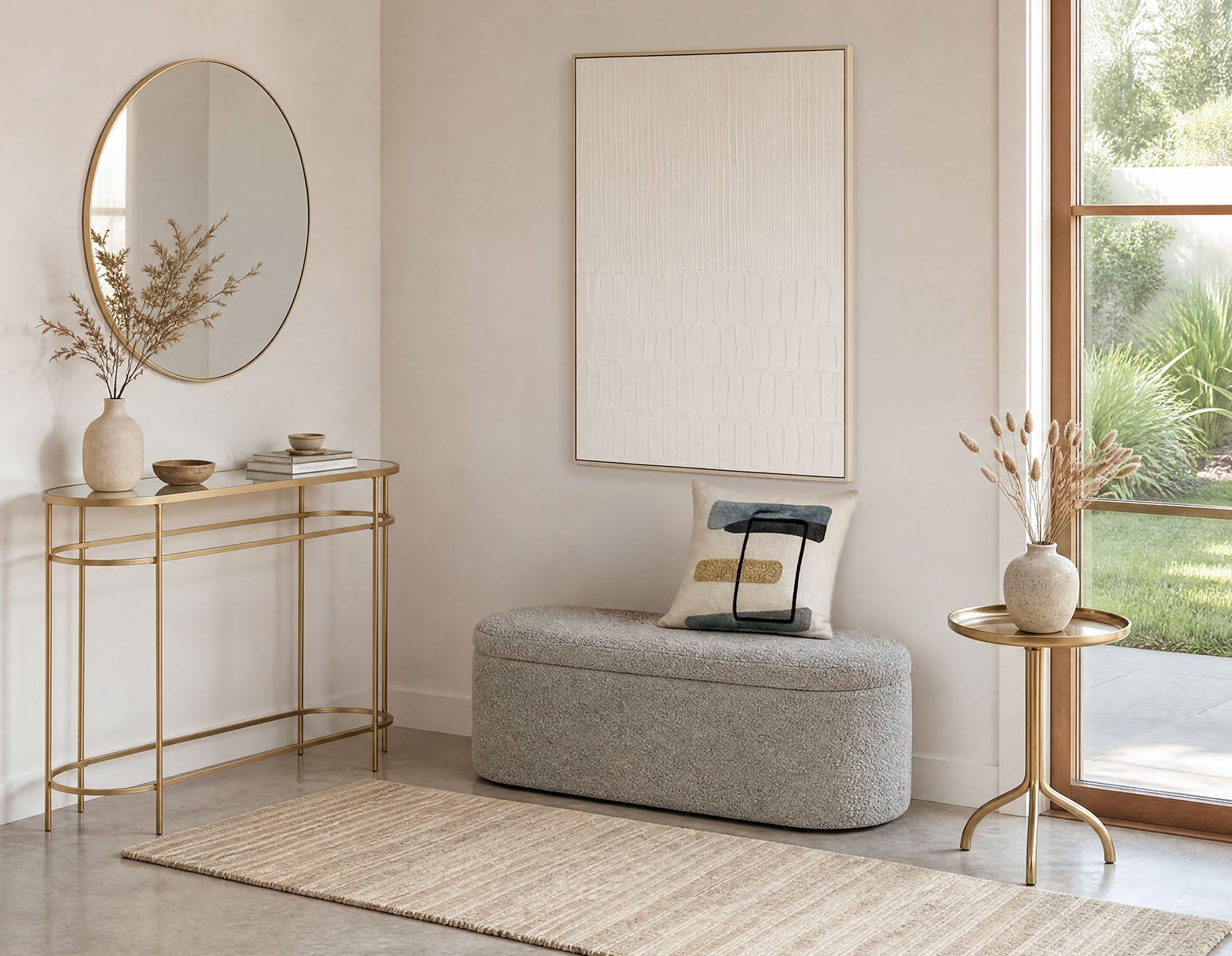 ZANDER miroir rond en acier inoxydable 60 cm x 60 cm undefined