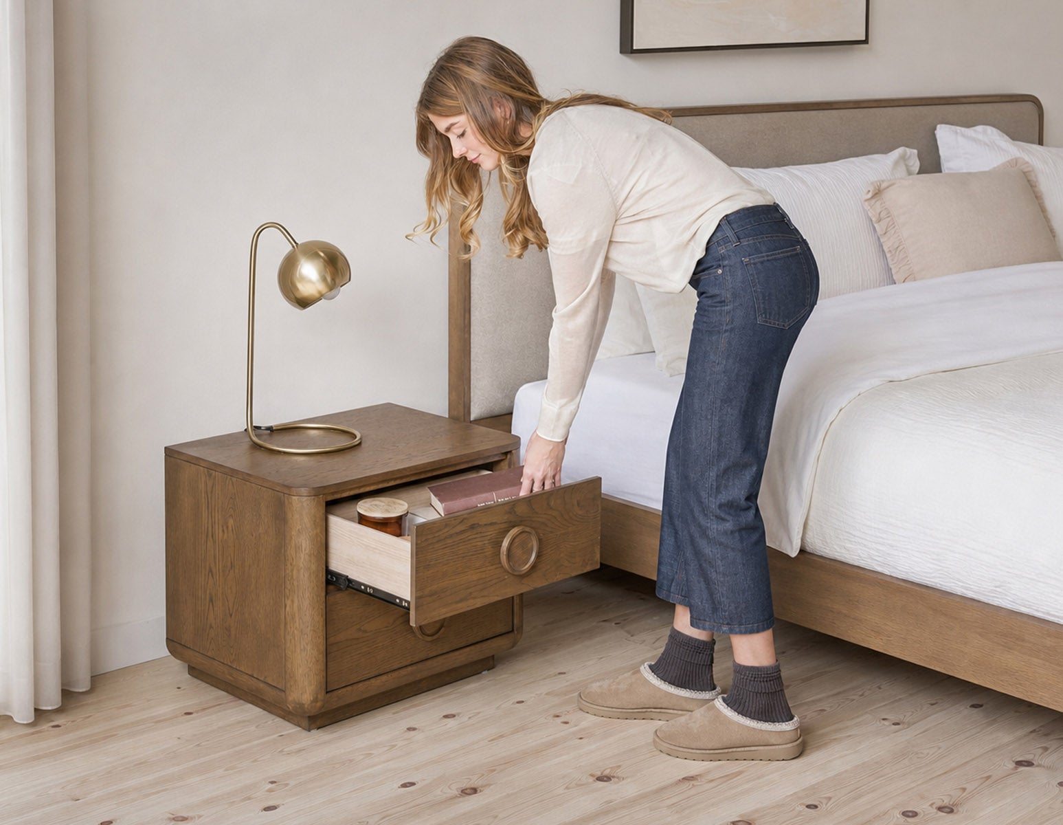 TAVEN table de chevet rustique moderne undefined