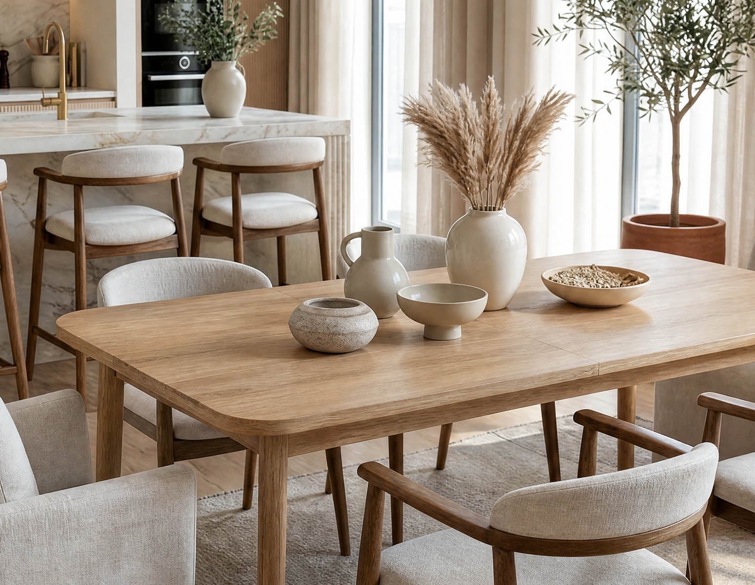 DALTON table à rallonges en bois d'acacia rustique180cm undefined