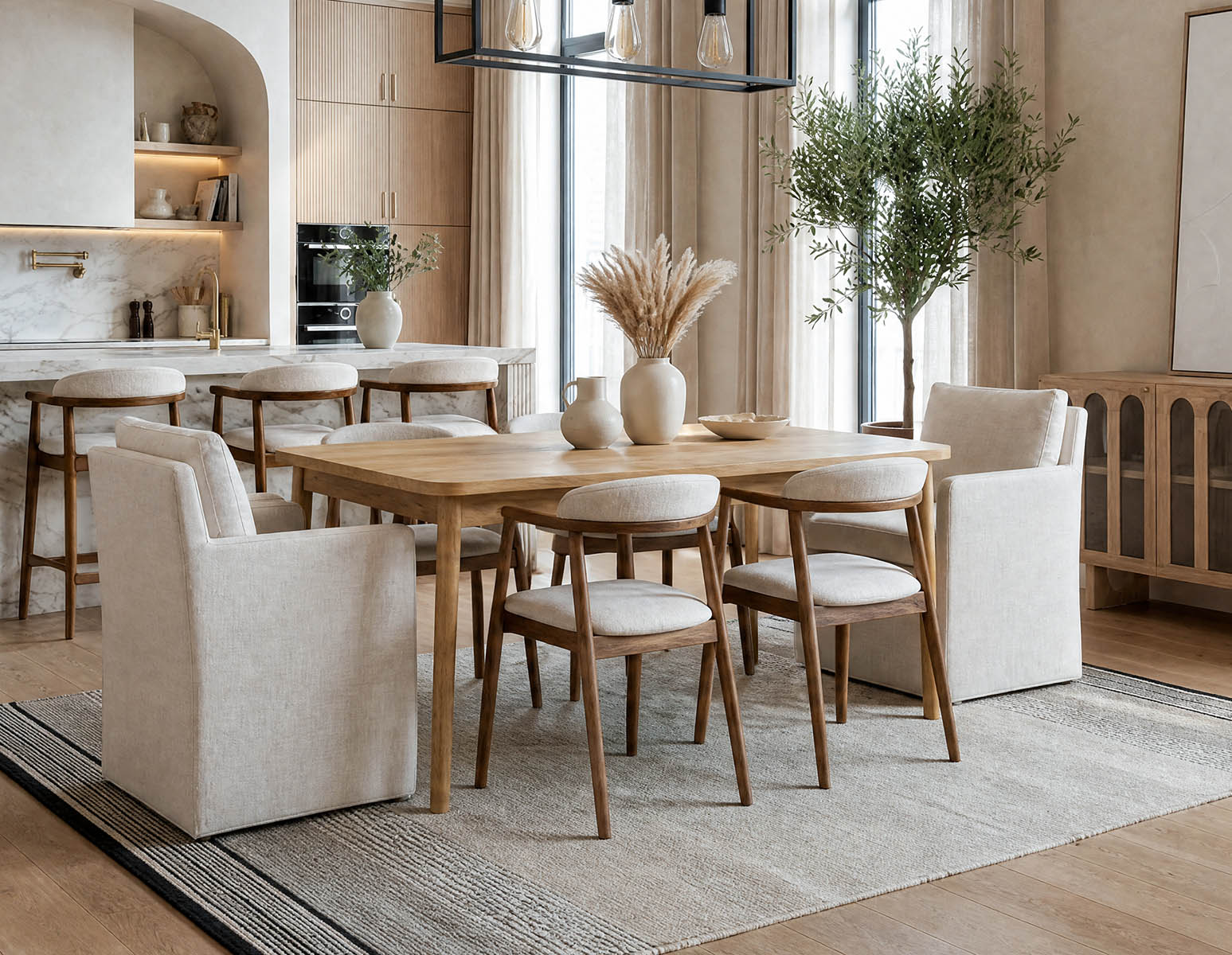 DALTON table à rallonges en bois d'acacia rustique180cm undefined