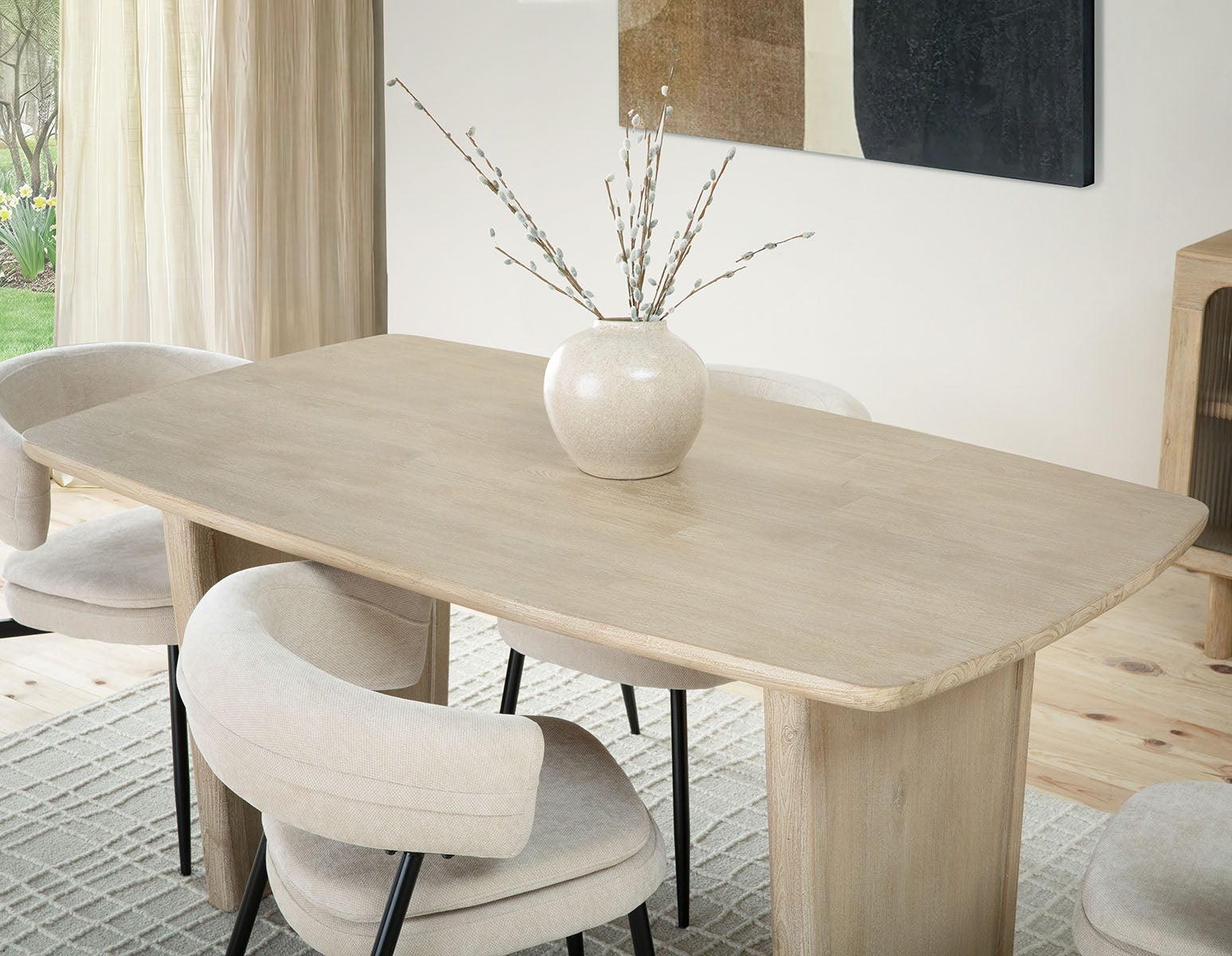 SAHARA table de salle à manger en bois d'acacia massif 160 cm undefined