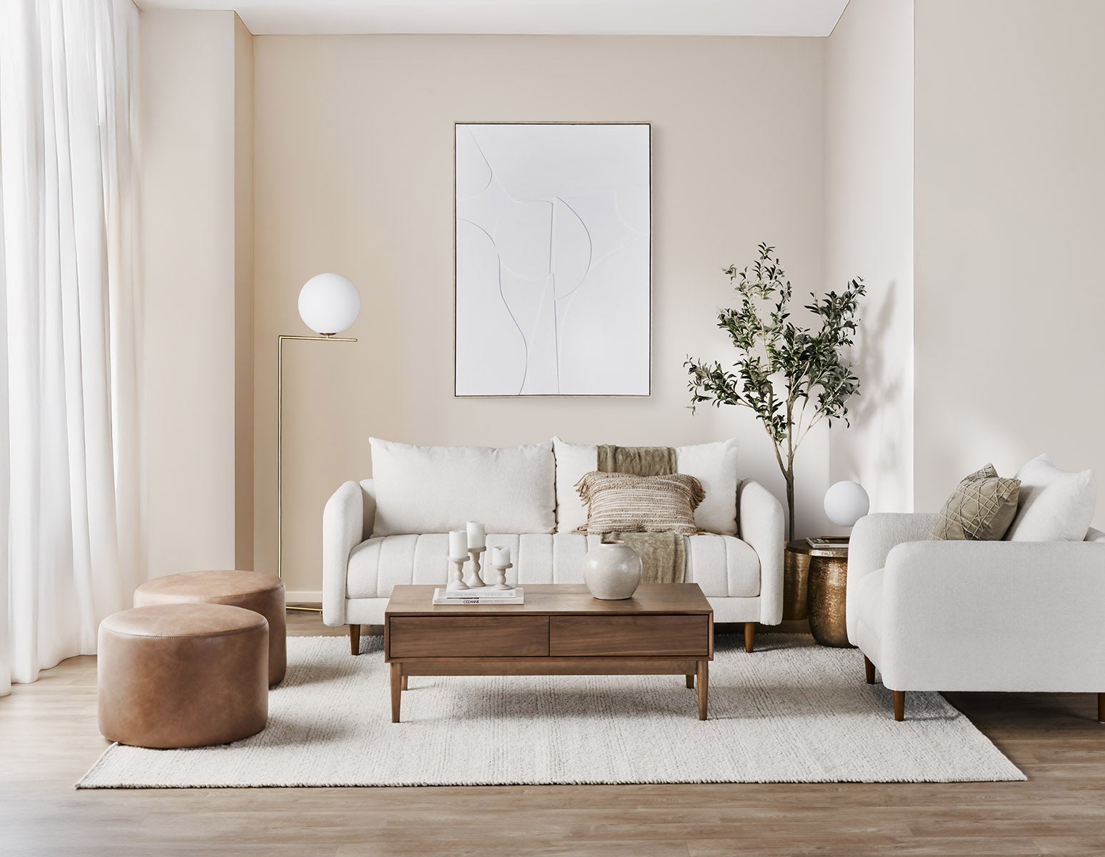 VASTO pouf en cuir vegan undefined