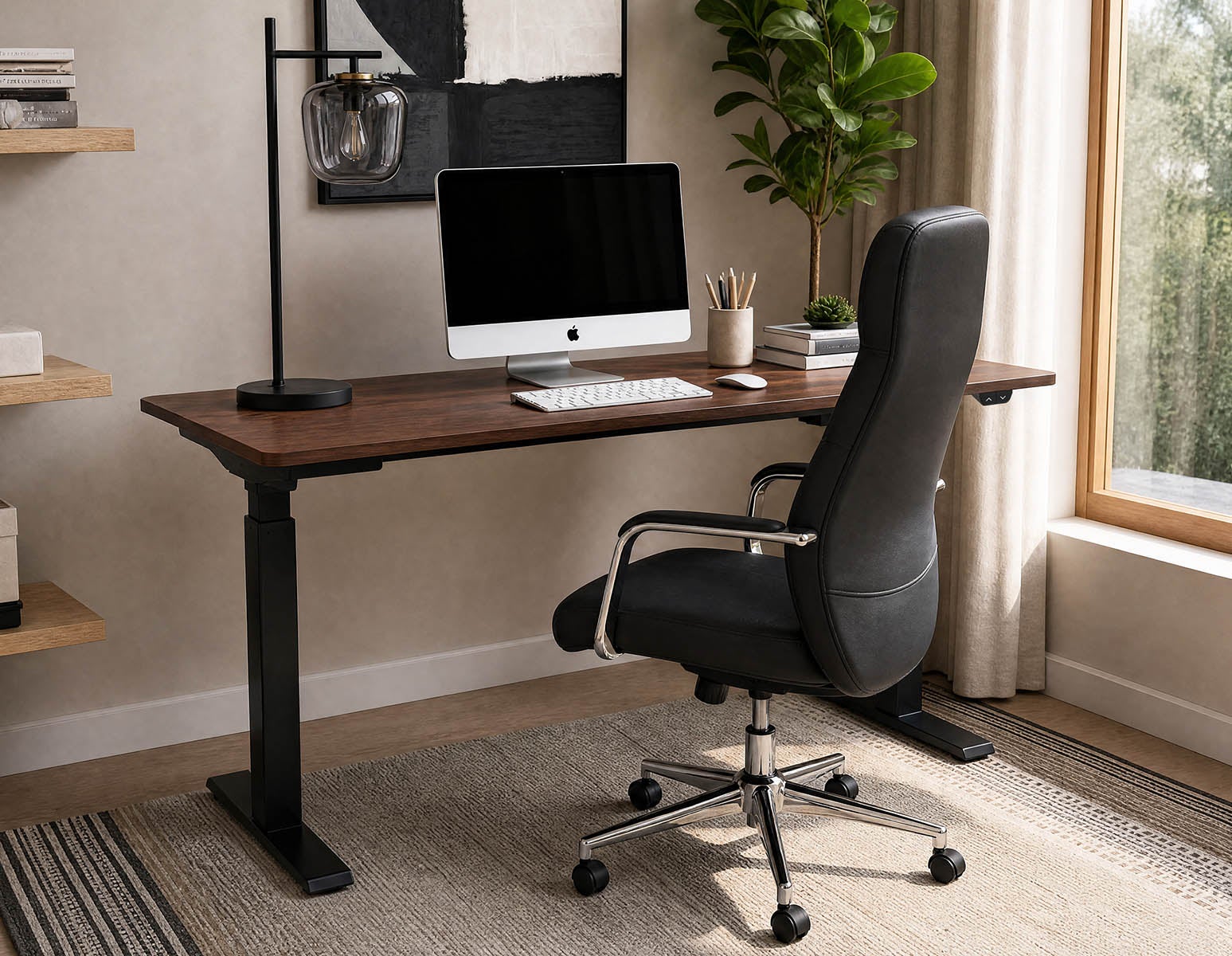 LEVER bureau électrique à moteur unique 2 niveaux 120 cm (top inclus) undefined