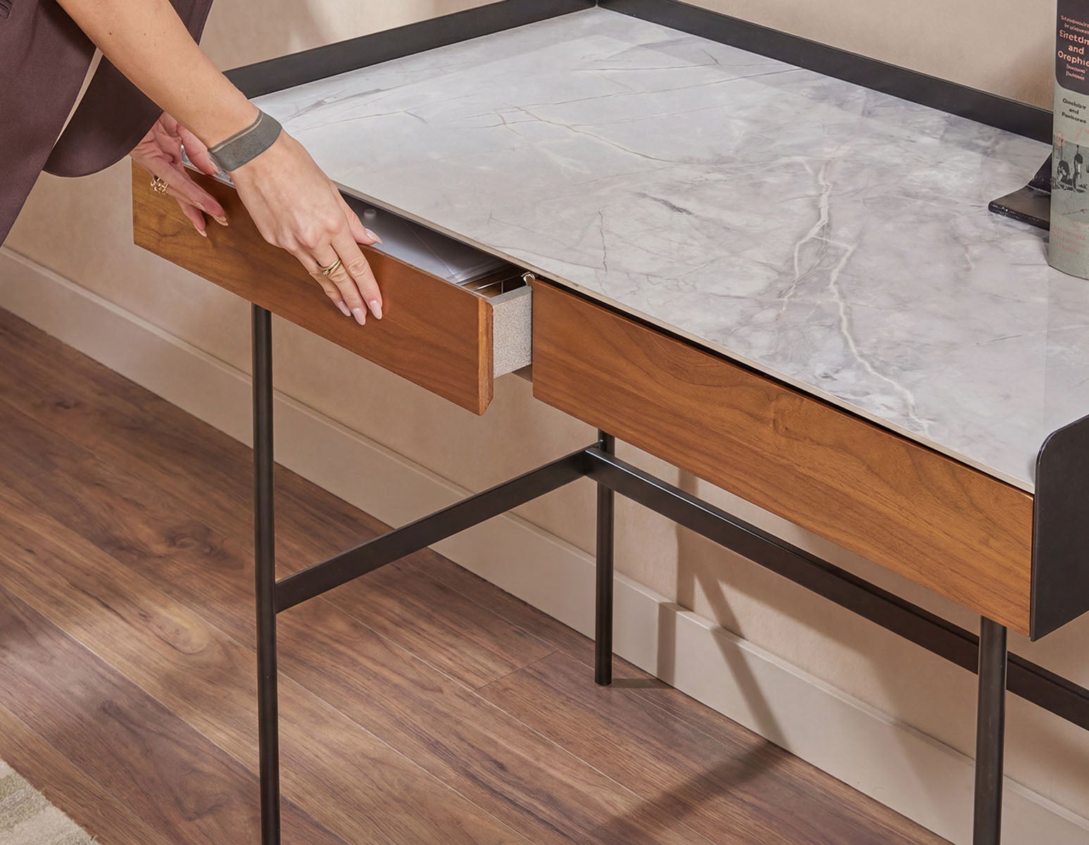 MARTIN bureau avec dessus en céramique (largeur : 100 cm) undefined