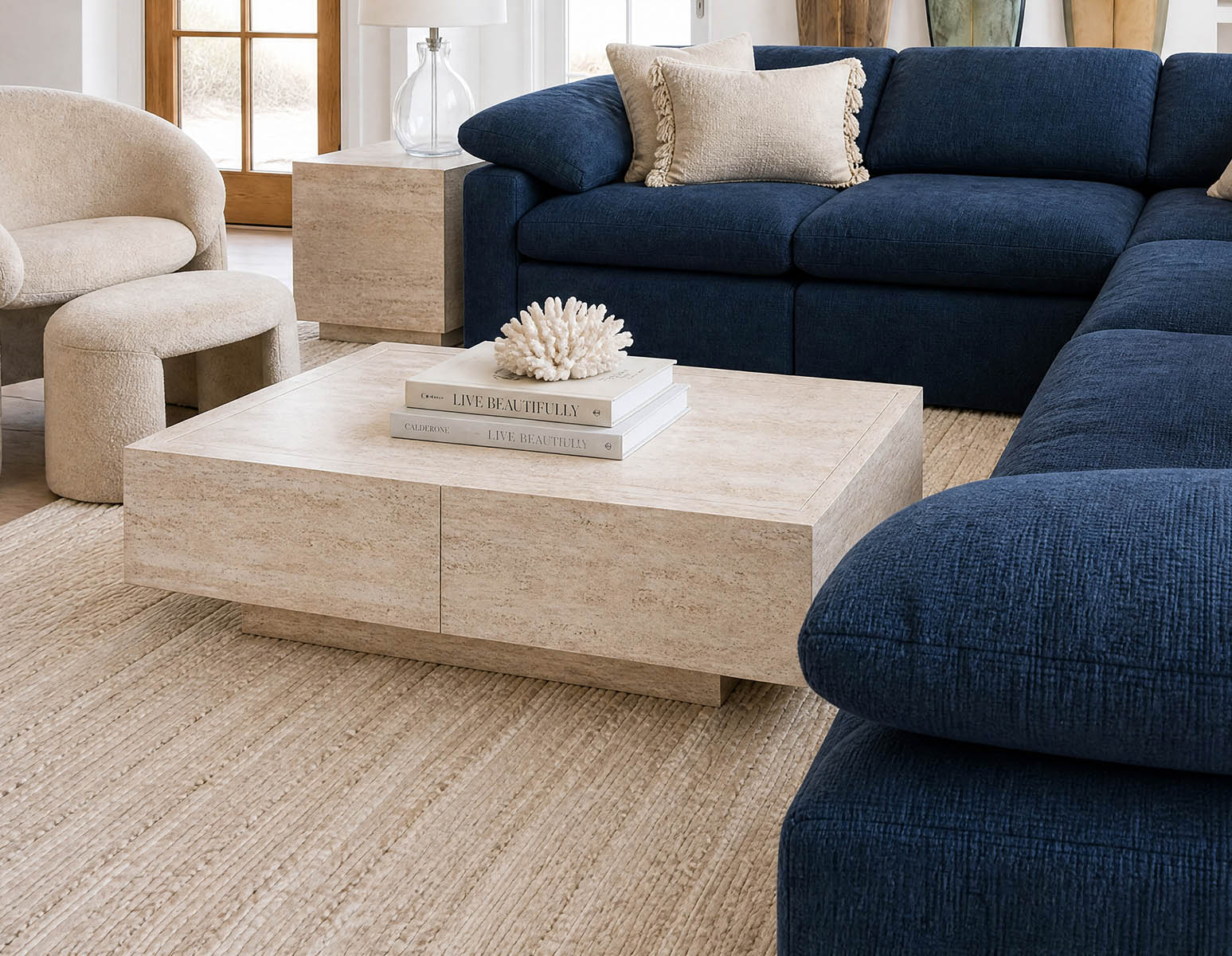 TRAVINE table basse avec rangement 118 cm undefined