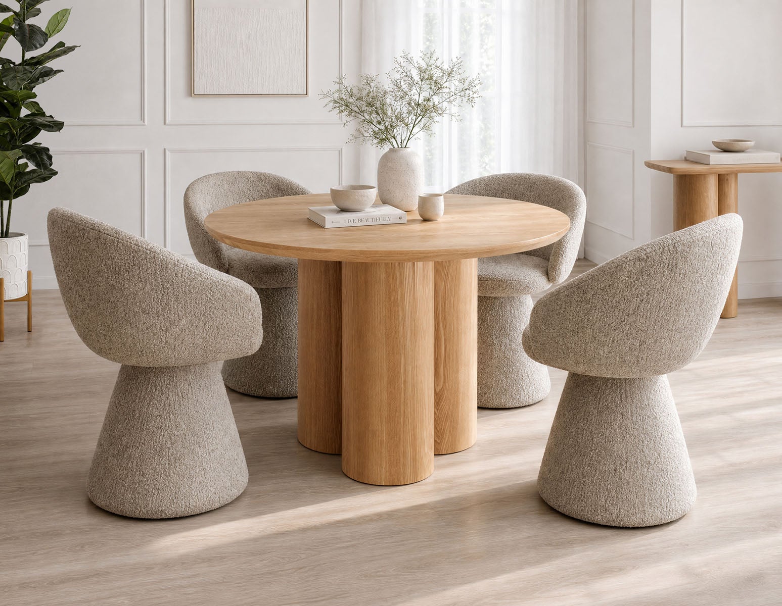 GUIDO table de salle à manger ronde minimaliste moderne 120 cm undefined