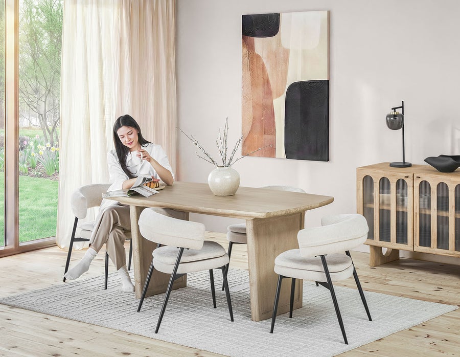 SAHARA table de salle à manger en bois d'acacia massif 160 cm undefined