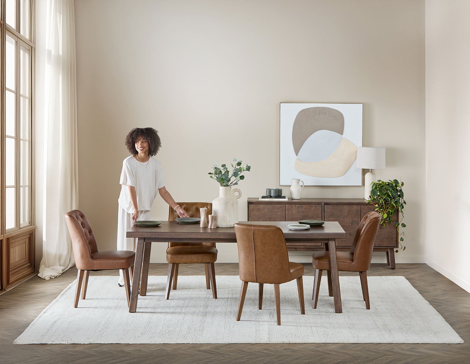 NELA chaise de salle à manger vintage 100% cuir undefined