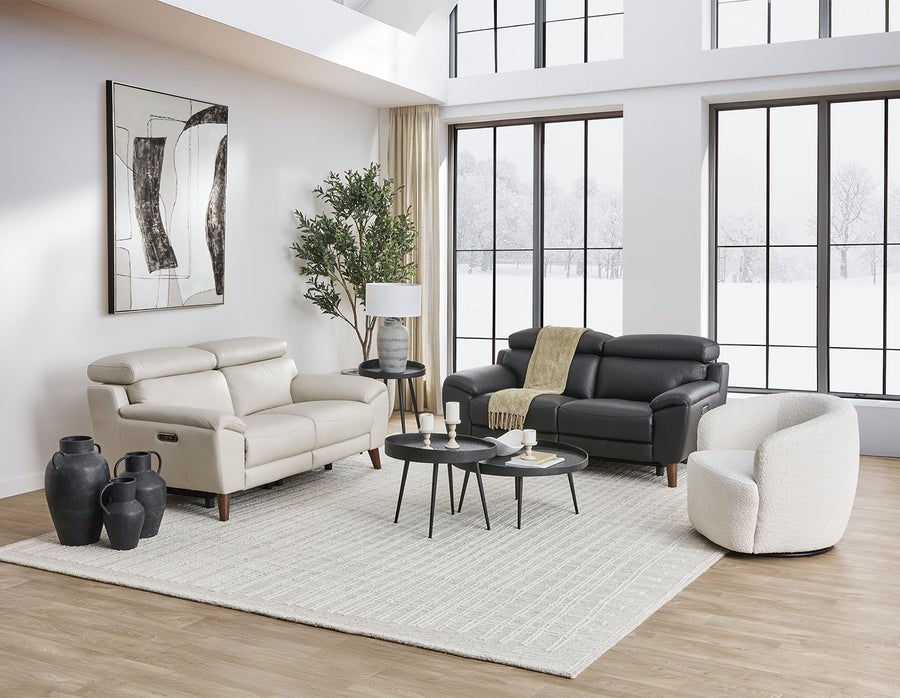 NILLIE causeuse contemporaine 100% cuir inclinable undefined