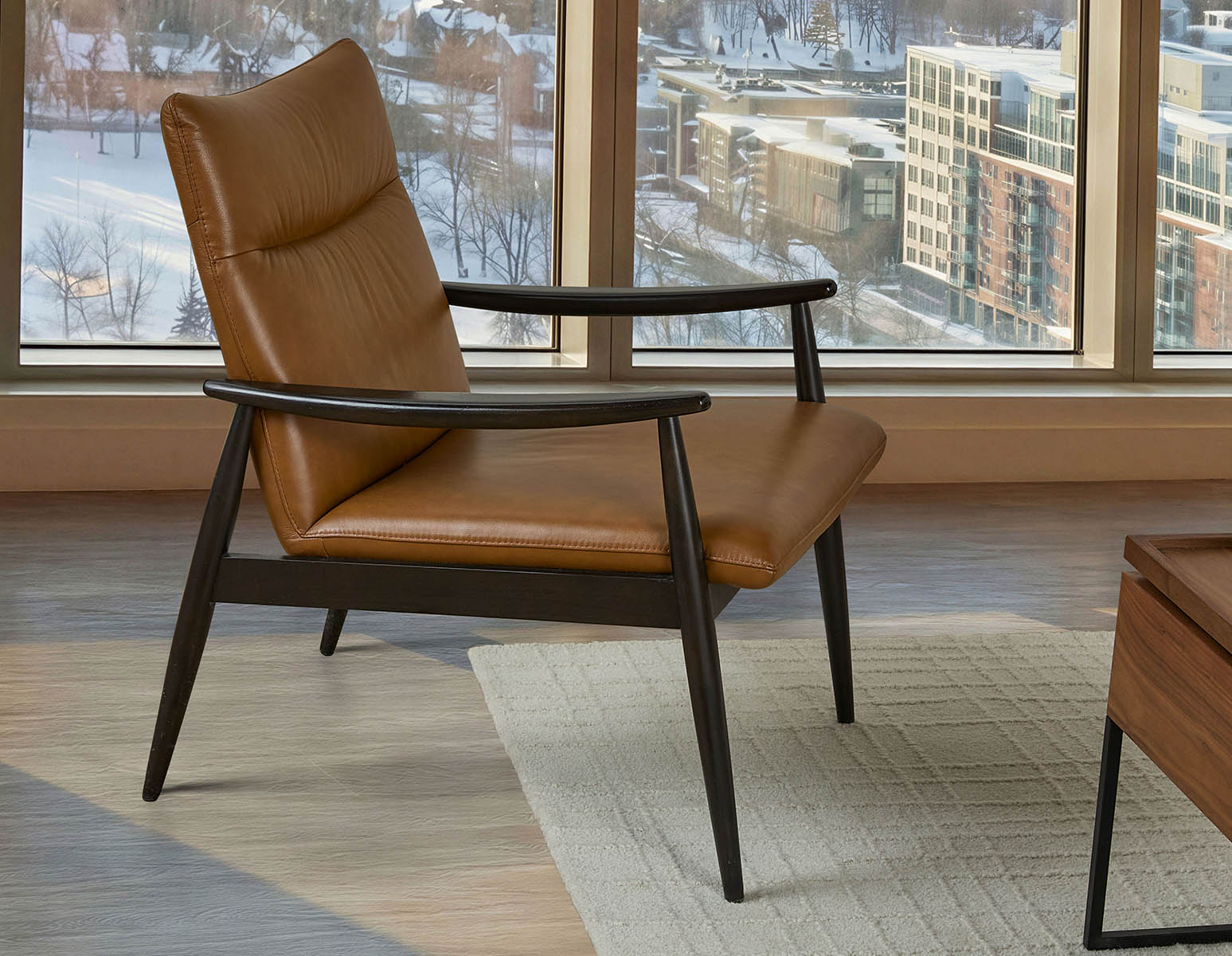 LATONA fauteuil du milieu du siècle moderne 100% cuir undefined