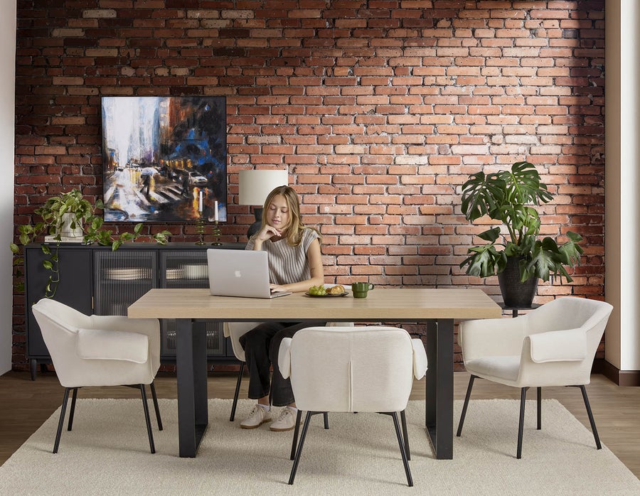 KIERA table de salle à manger moderne 180cm undefined