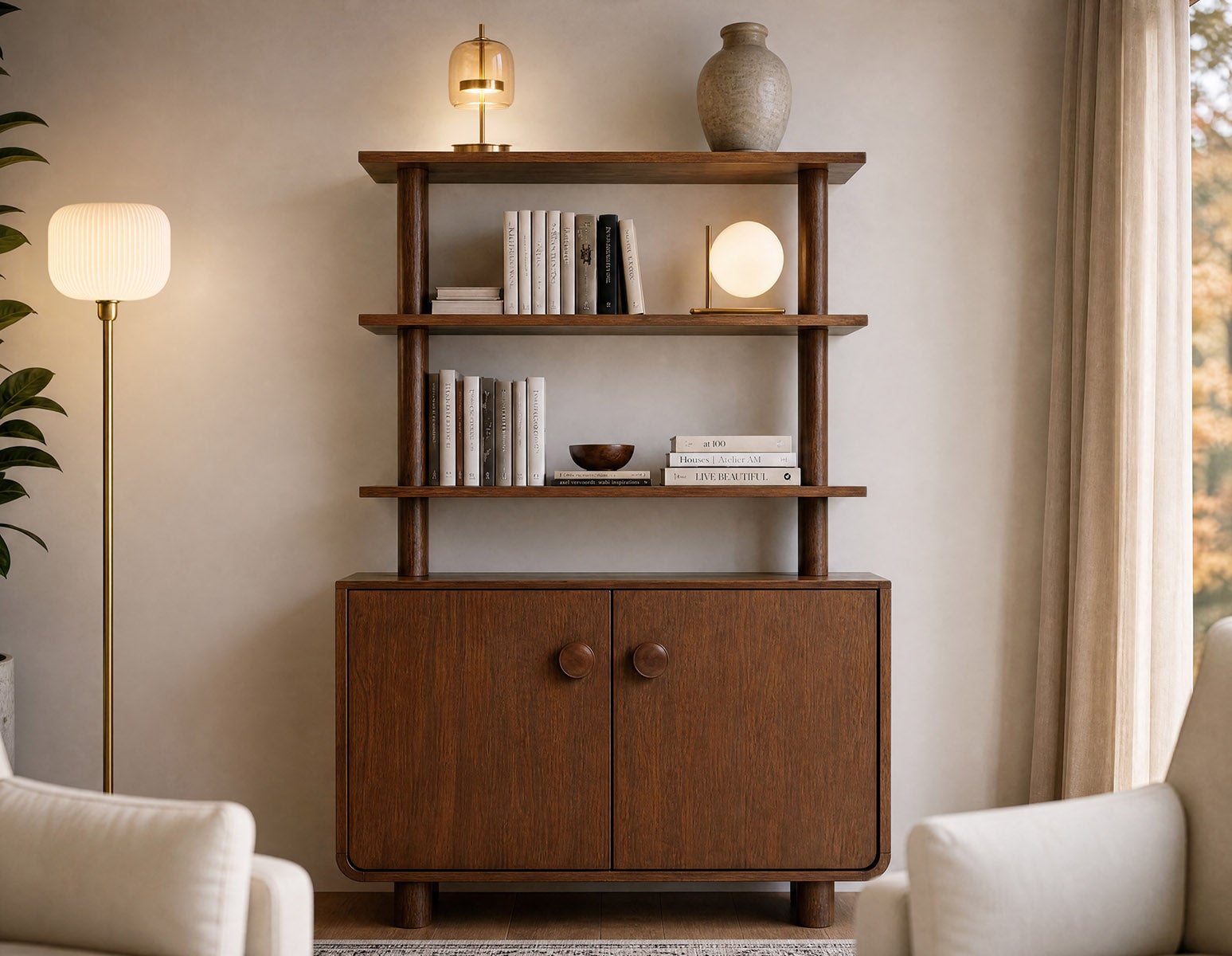 PALMO vaisselier à trois niveaux rétro-moderne 110 cm undefined