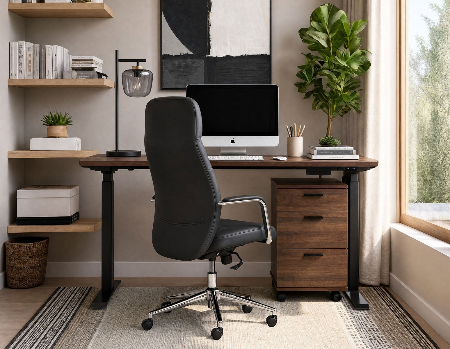 LEVER bureau électrique à moteur unique 2 niveaux 120 cm (top inclus) undefined
