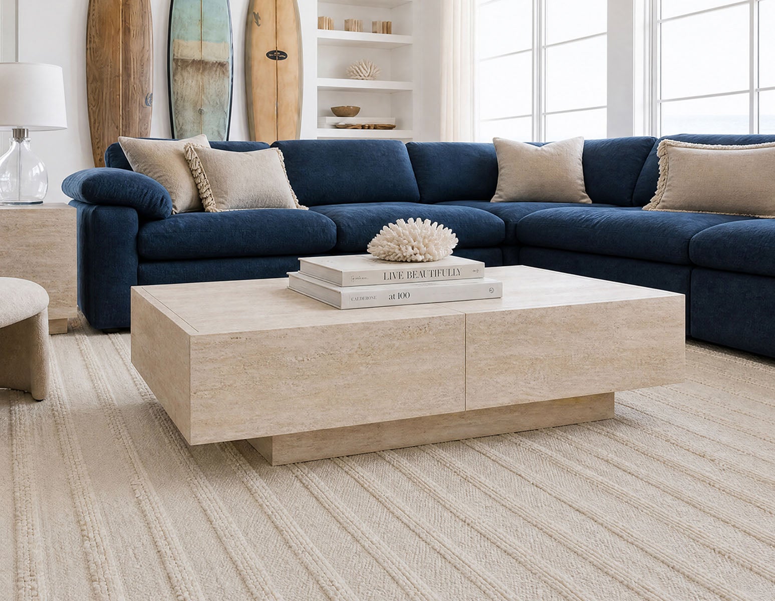 TRAVINE table basse avec rangement 118 cm undefined