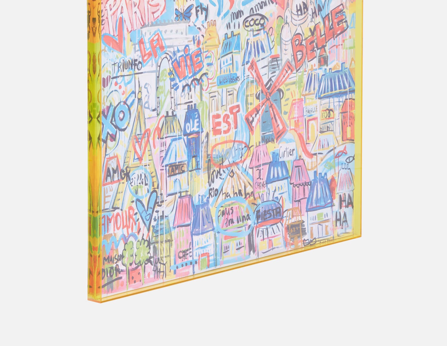 CITY CDG œuvre en boîte acryliquee 85 x 110 cm undefined