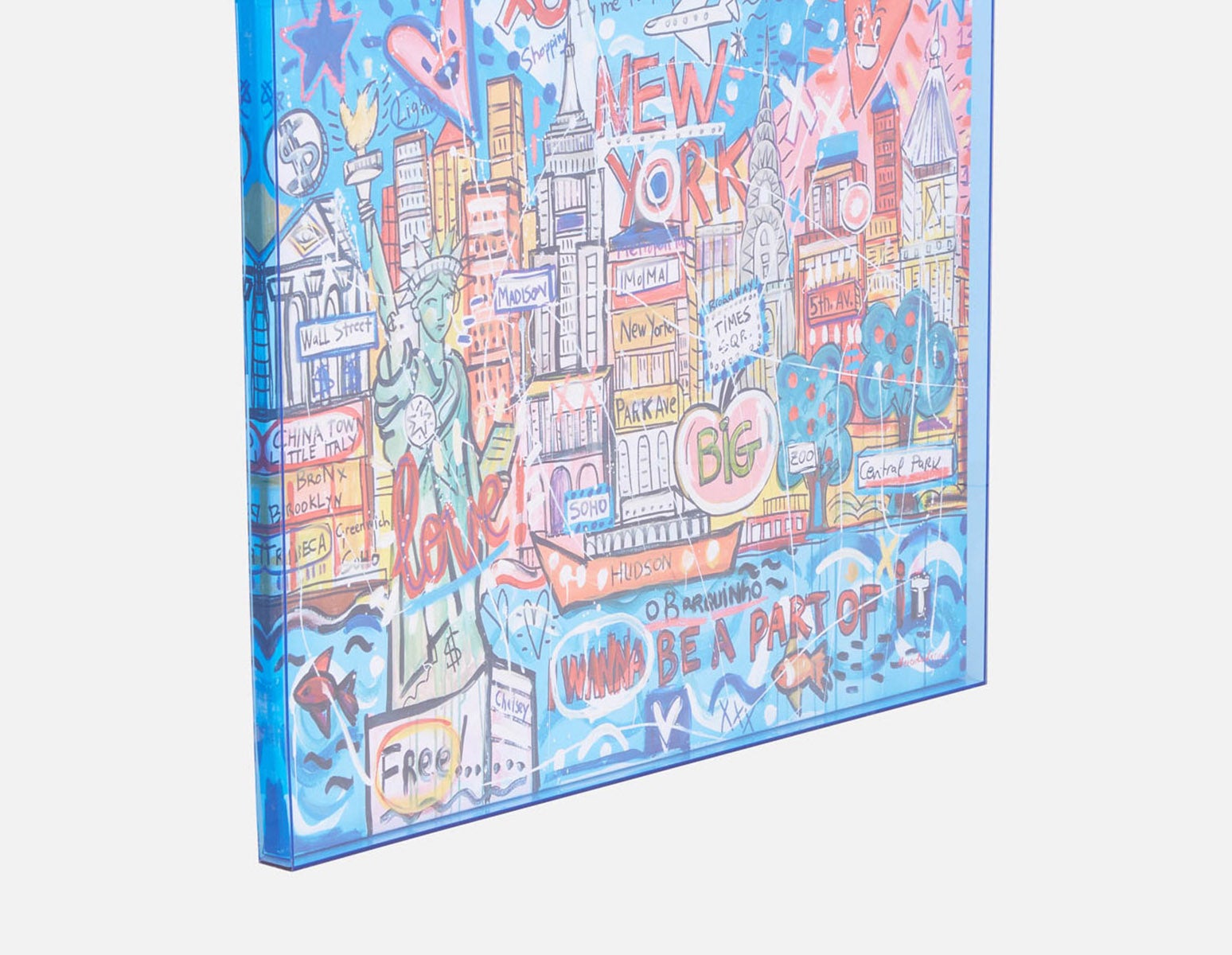 CITY JFK œuvre en boîte acryliquee 85 x 110 cm undefined