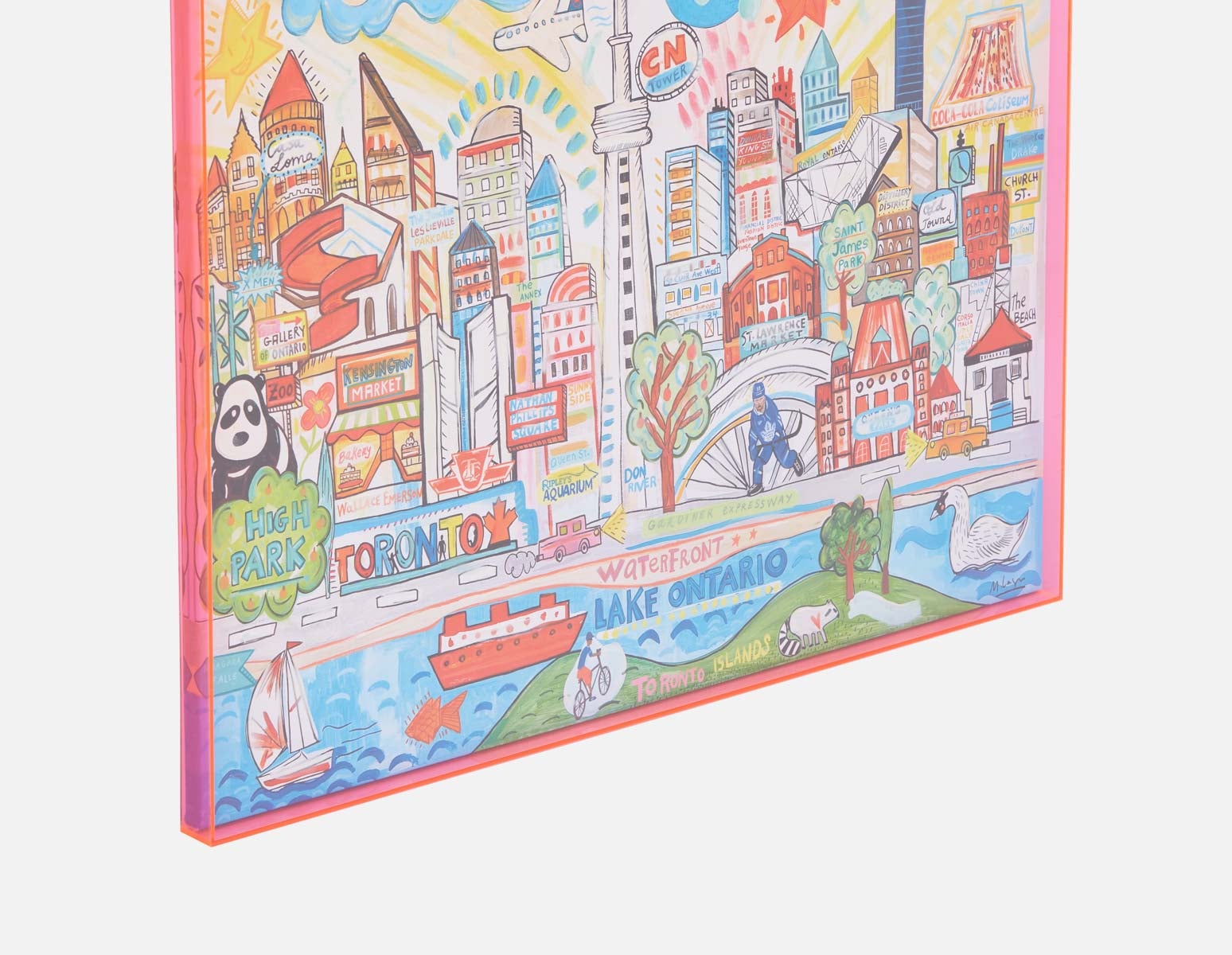 CITY YYZ œuvre en boîte acryliquee 85 x 110 cm undefined
