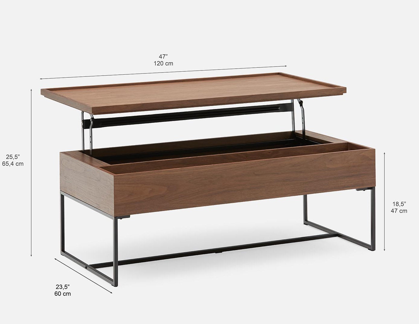 MATTEO table basse avec rangement 120 cm undefined
